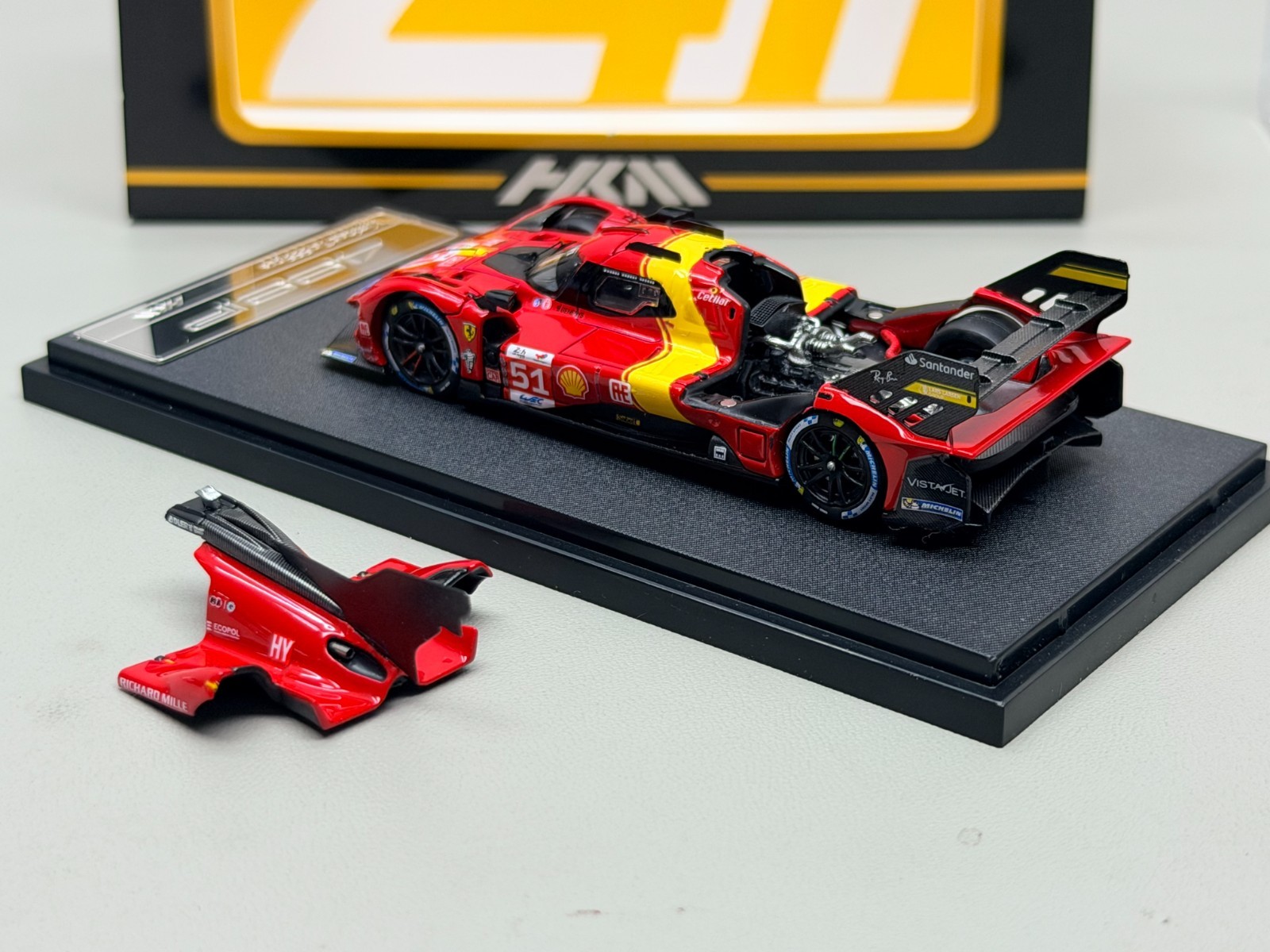 HKM 1/64 Ferrari 499P Hypercar Le Mans Alloy Car Model