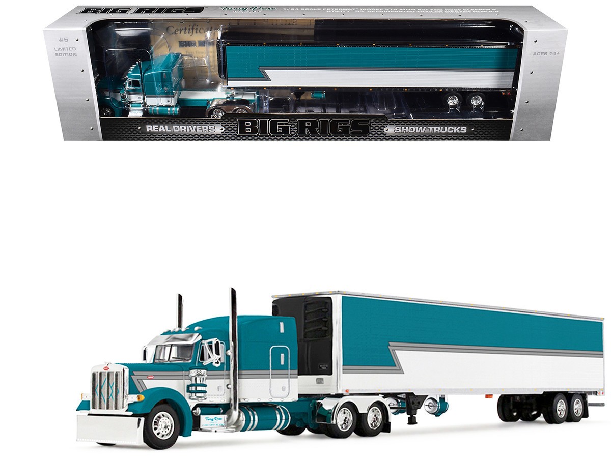 First Gear 1/64 Diecast Trucks Peterbilt 379 with 63″ and 53′ Utility Trailer