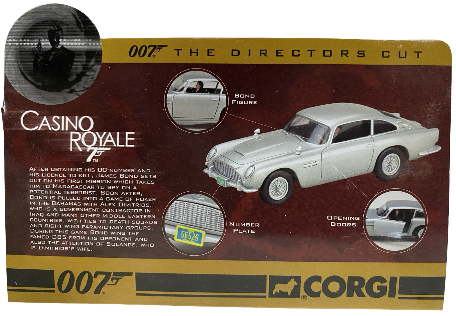 Corgi Aston Martin DB5 James Bond 007 Casino Royale Director Cut 1:36 NEW 2006