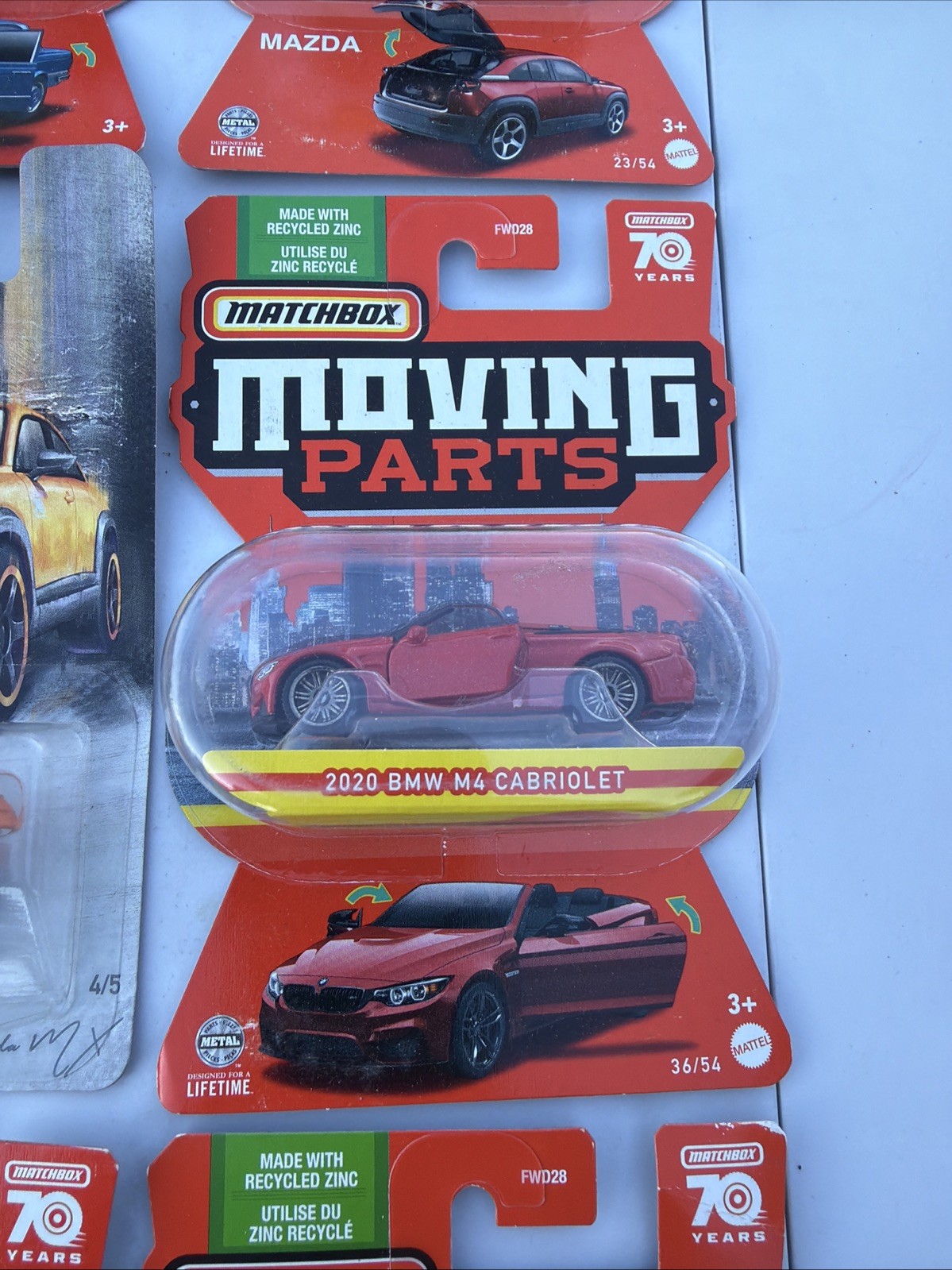 MATCHBOX MOVING PARTS LOT OF 12 CARS BMW Mazda Bentley Mercedes Land Rover Ram