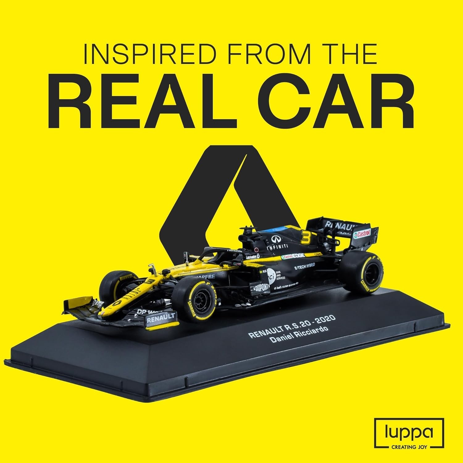 1:43 Scale Diecast Model of Renault RS20 F1 – Ricciardo & Ocon Collector’s Car