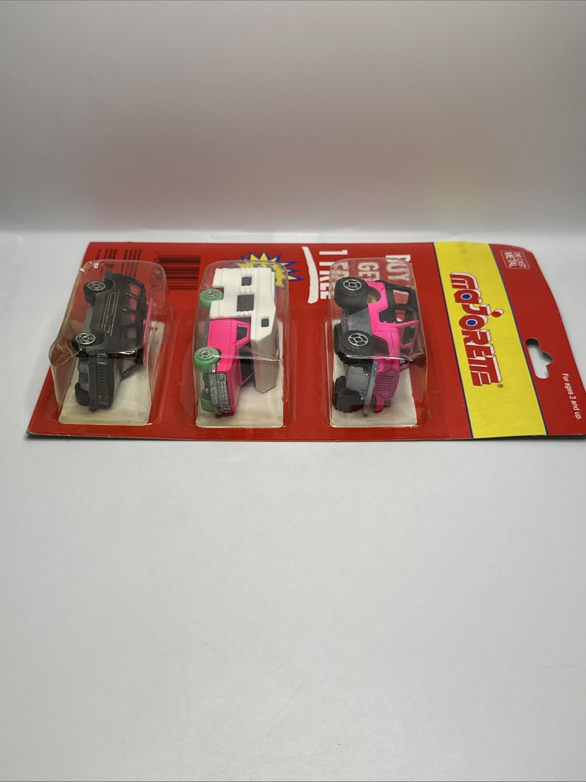 3 Pack Of Majorette Diecast With Jeep 4 X 4 Renegade Removable Soft Top NEW