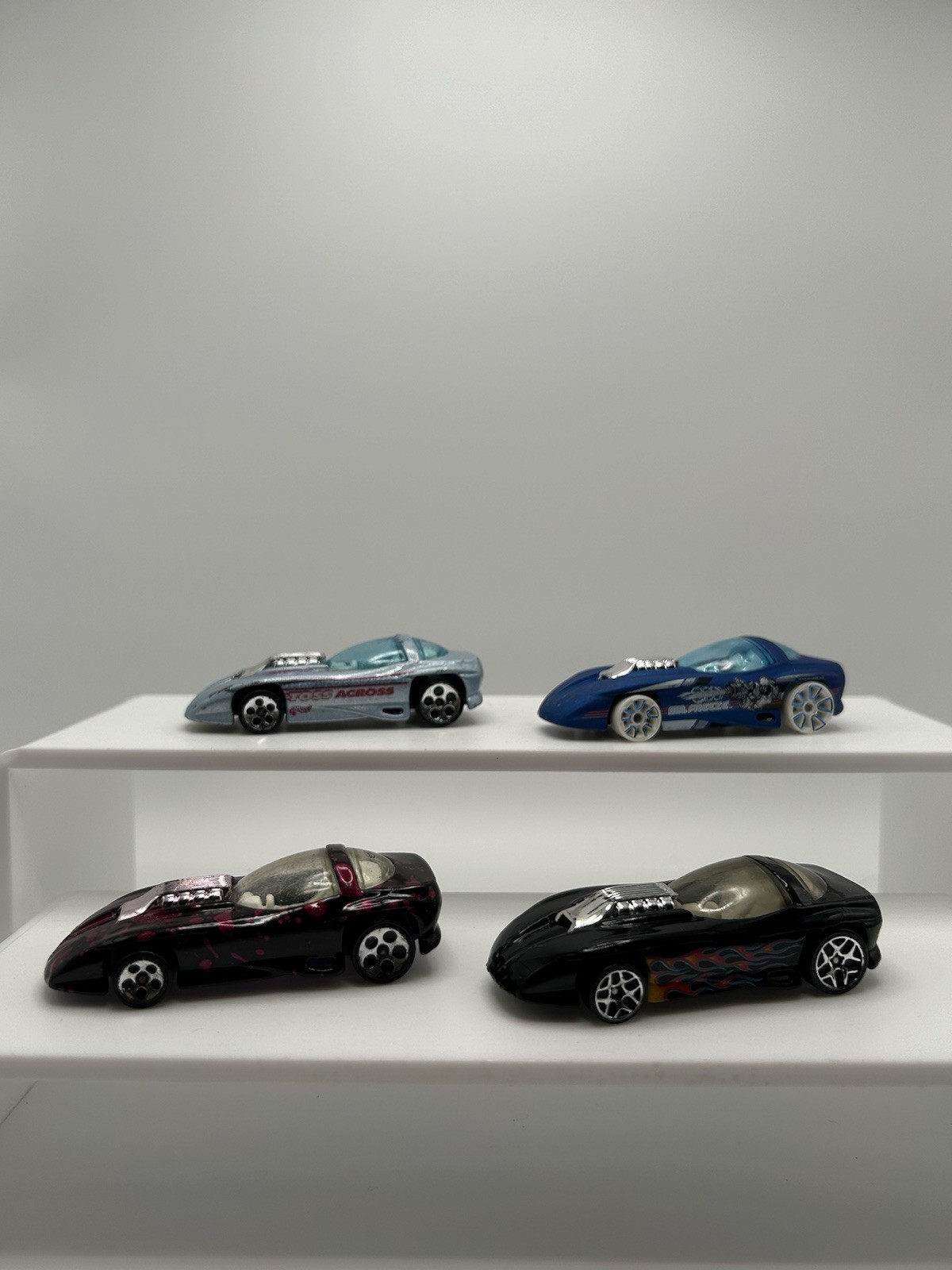 Hot Wheels 1990’s Silhouette II Lot of 4: Black/Purple, Black, Silver, Blue. 15