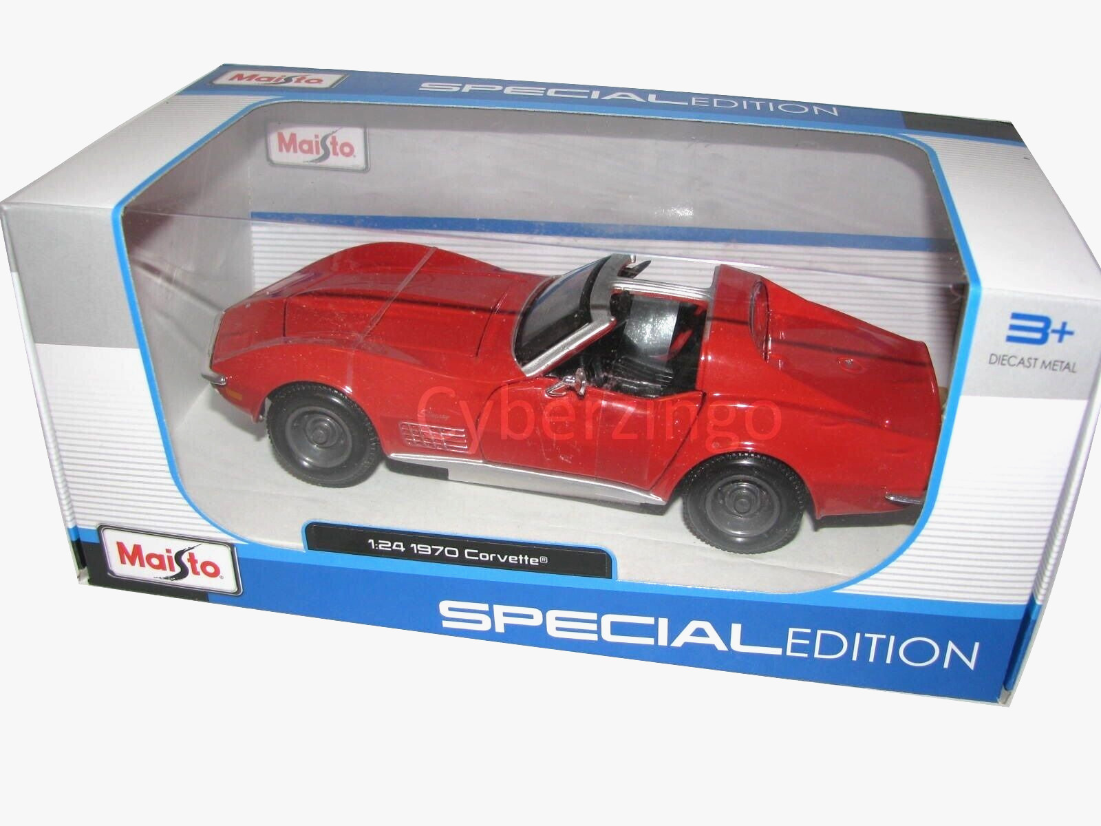 Maisto 1970 Chevy Corvette 1:24 Scale Red Diecast Model Car NEW IN BOX
