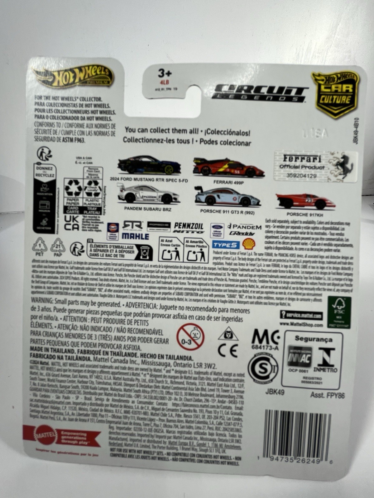 Hot Wheels Premium ~ Car Culture ~ Circuit Legends ~ Ferrari 499P 2/5