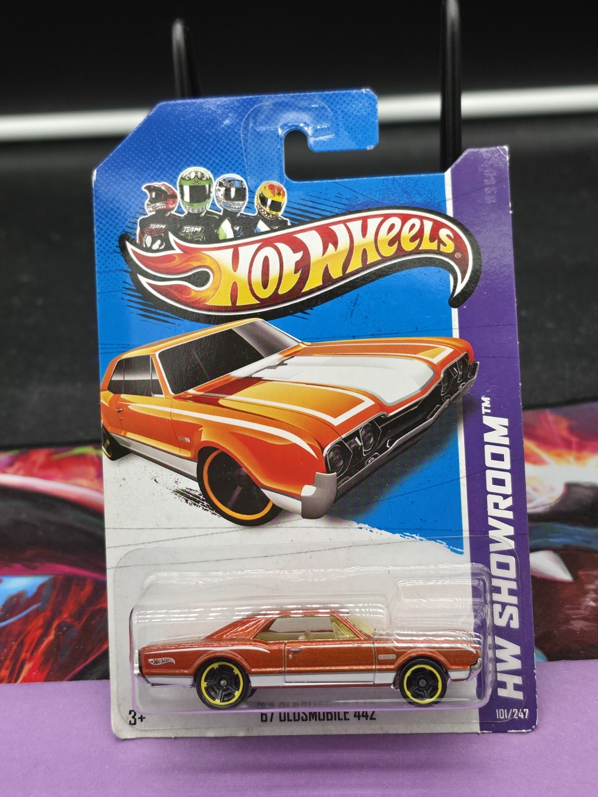 2012 Hot Wheels ’67 OLDSMOBILE 442 Orange 101/247 GREAT CARD Kmart Color MUSCLE