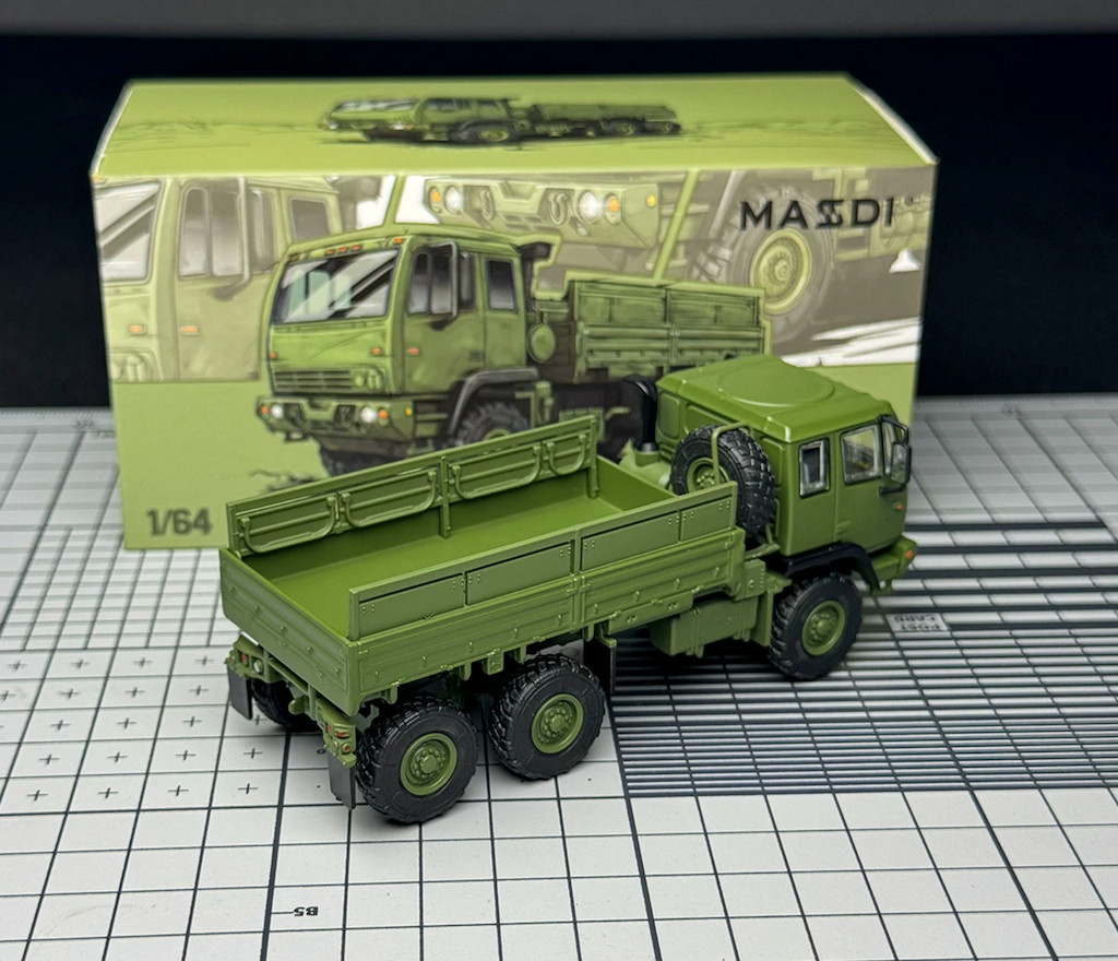 Masdi 1:64 Green Military FMTV 6×6 Truck Model Diecast Display Car