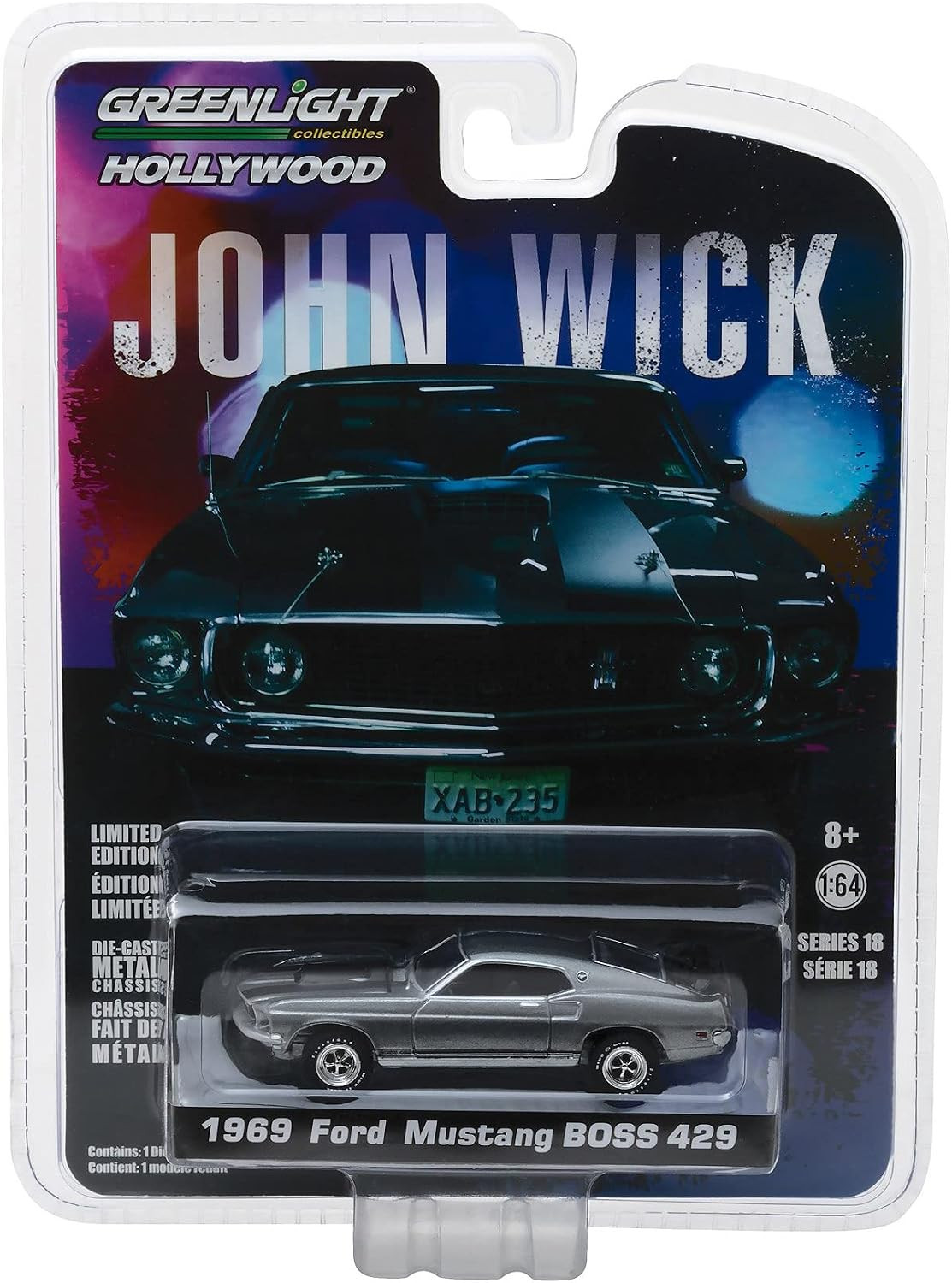 1/64 Hollywood Series 18 – John Wick (2014) – 1969 Ford Mustang BOSS 429 44780-E