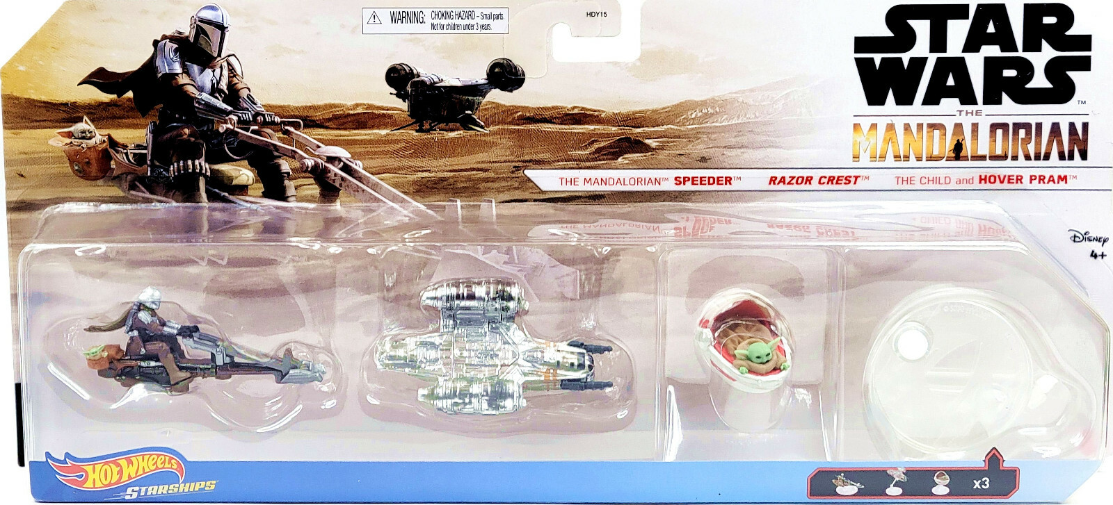 New HOT WHEELS ✨ STAR WARS Starships 3-Pack Die-Cast Vehicles – Mandalorian