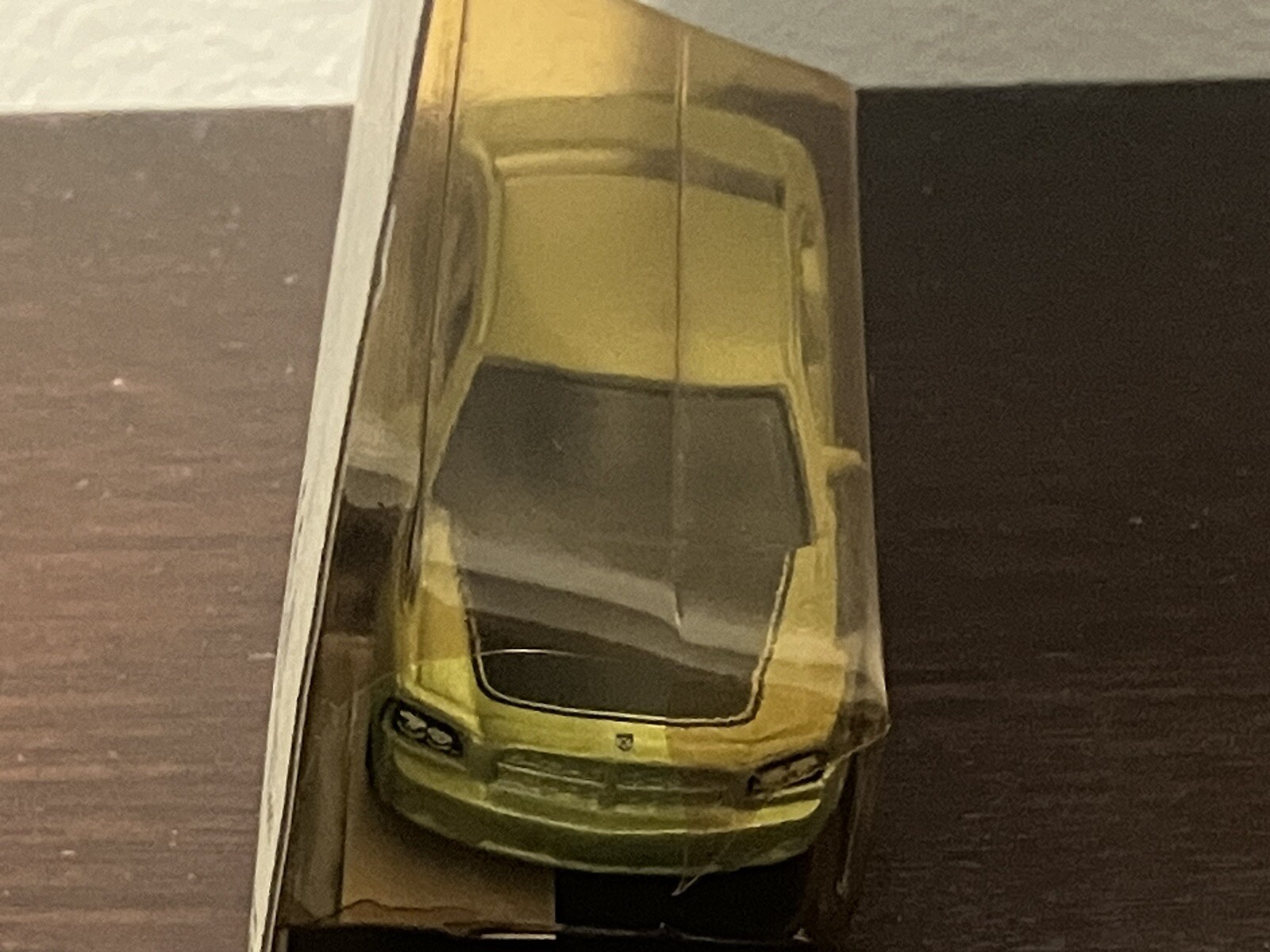 Matchbox 1-75 Dodge Charger Lot Of 2 Dark Blue And Yellow Green Cracked Blister