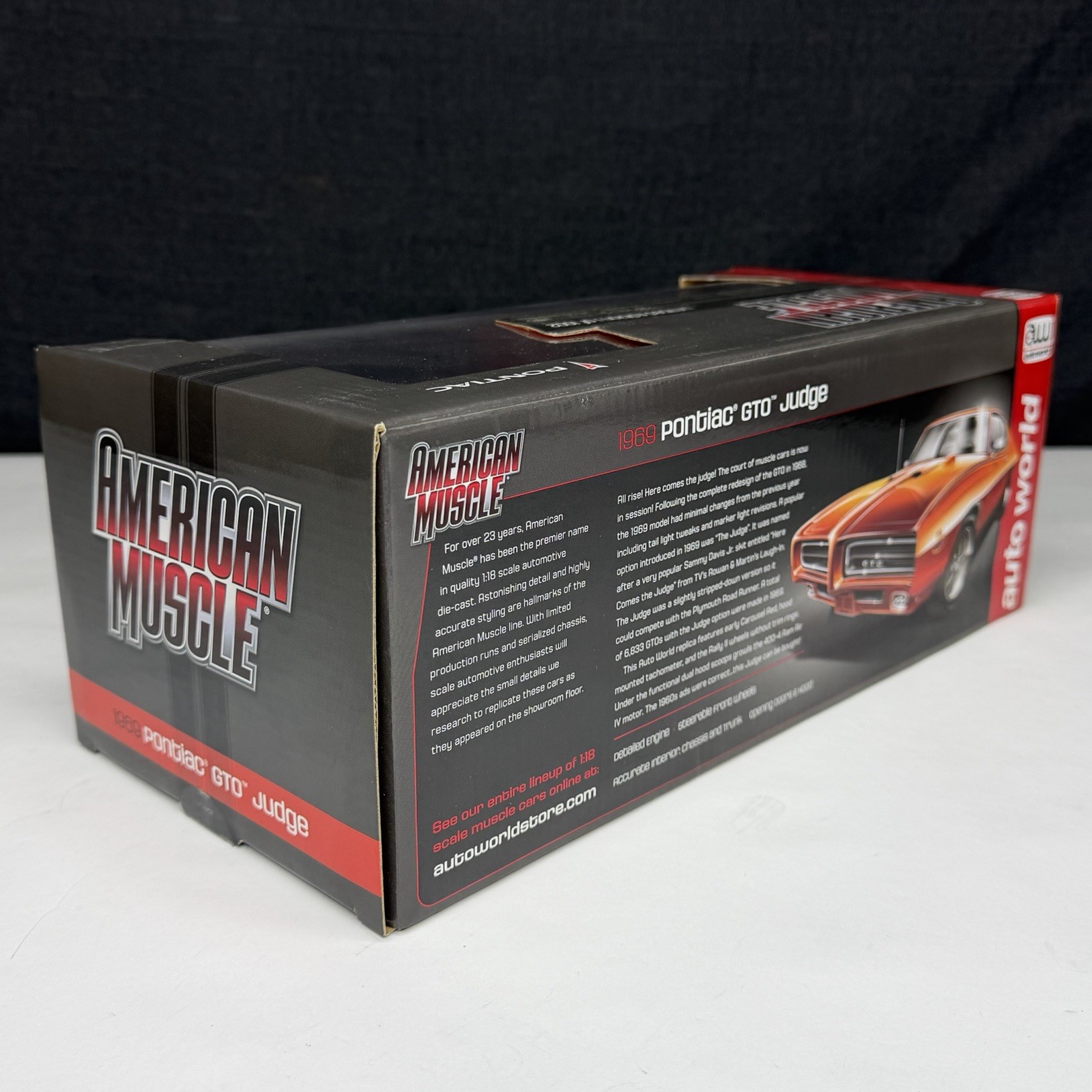 Auto World AW 1969 Pontiac GTO Judge Orange Limited /1000 1/18 Scale
