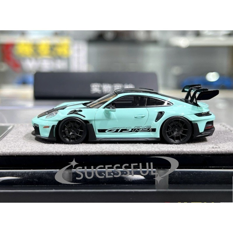 1:64 HH Light Blue Porsche 992.1 GT3 RS Resin Diecast Display Car
