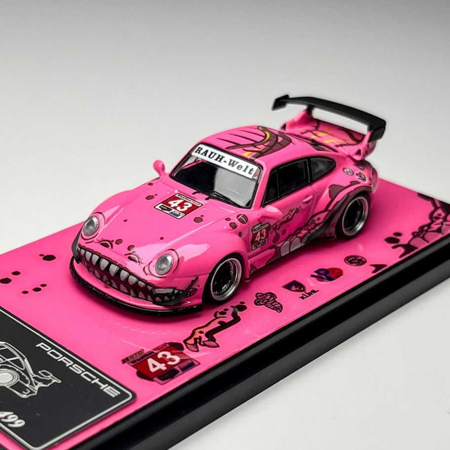 Flame 1:64 Scale Porsche RWB Modification 993 964 Alloy Diecast Model Car Gifts
