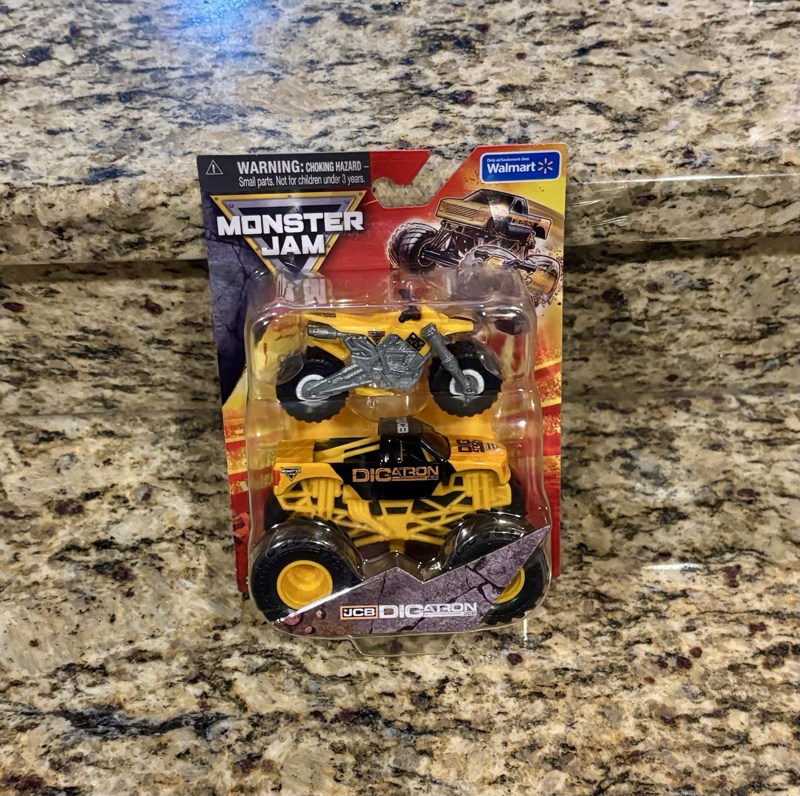 Spin Master Monster Jam JCB DIGATRON Truck Dirt Bike Two Pack 1:64 NIB