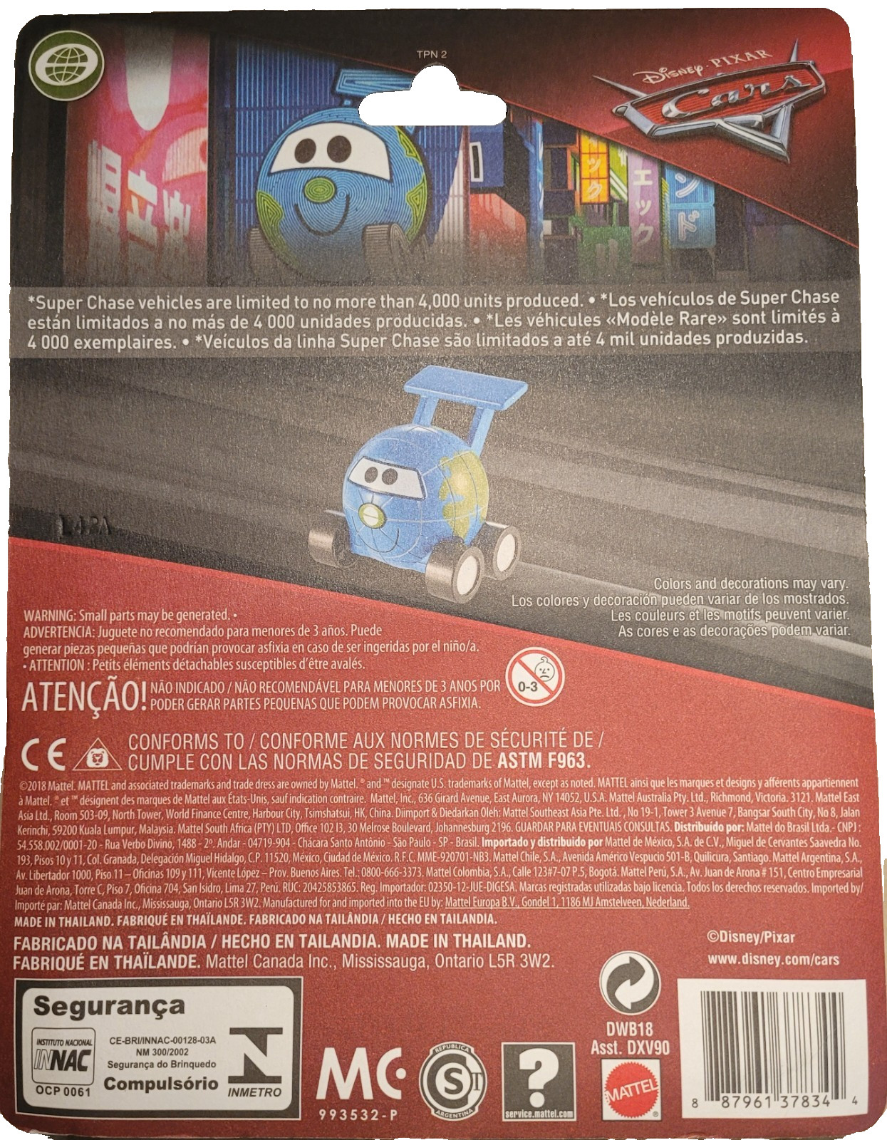 Disney Pixar Cars Globie WGP Deluxe Super Chase