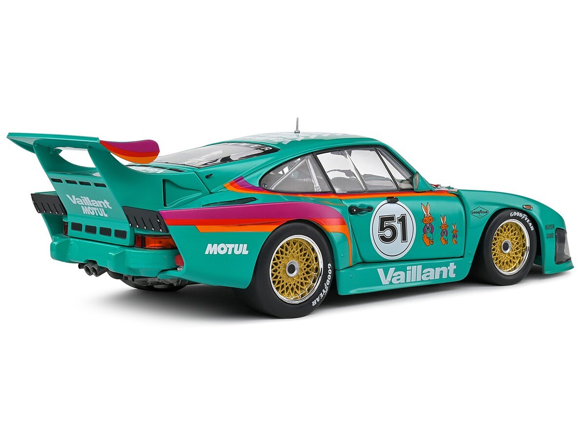SOLIDO 1977 PORSCHE 935 K3 #51 1/18 DIECAST CAR VAILLANT GREEN S1807205