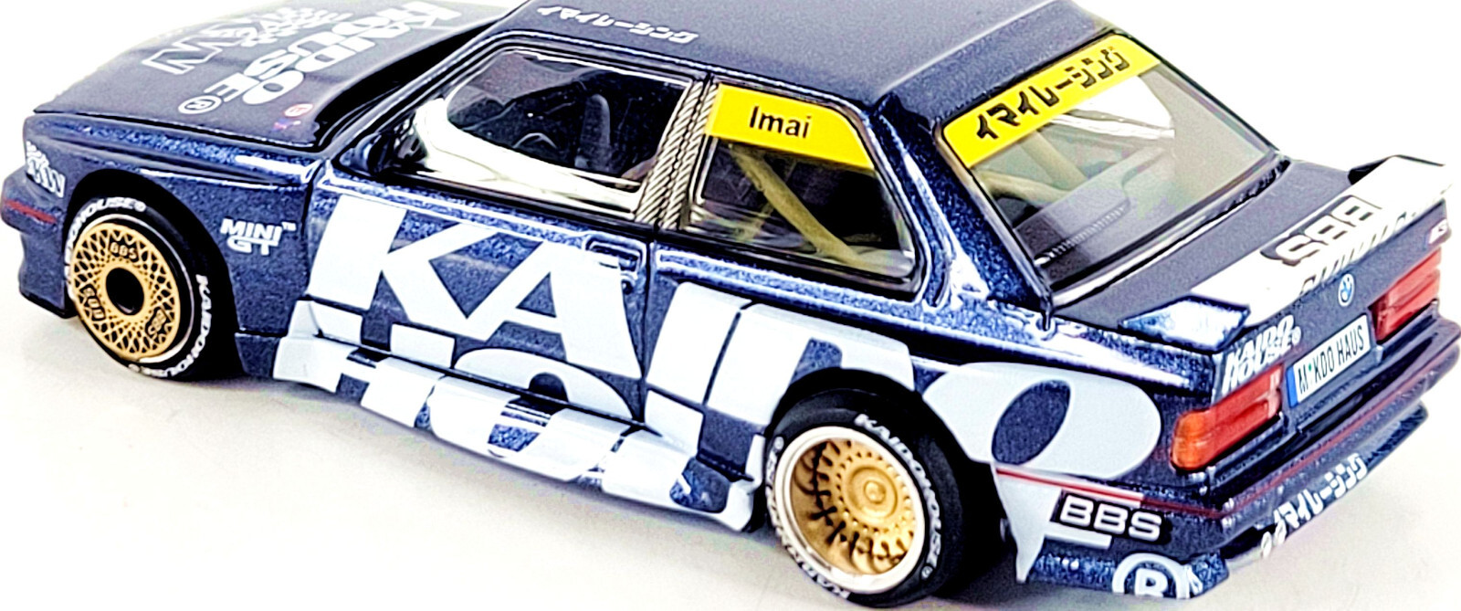 Kaido House x Mini GT BMW M3 Kaido Works V1 KHMG154 🟦⬜🟨 1/64