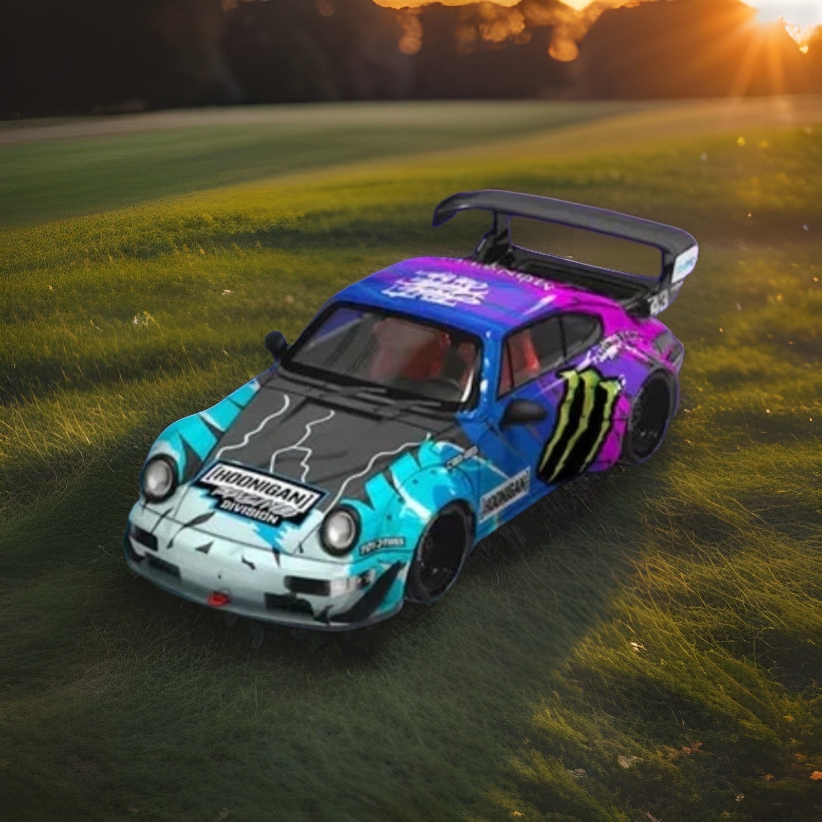 STREET WARRIOR PORSCHE RWB 993 HOONIGAN LIVERY 1:64~LIMITED EDITION 035 of 499