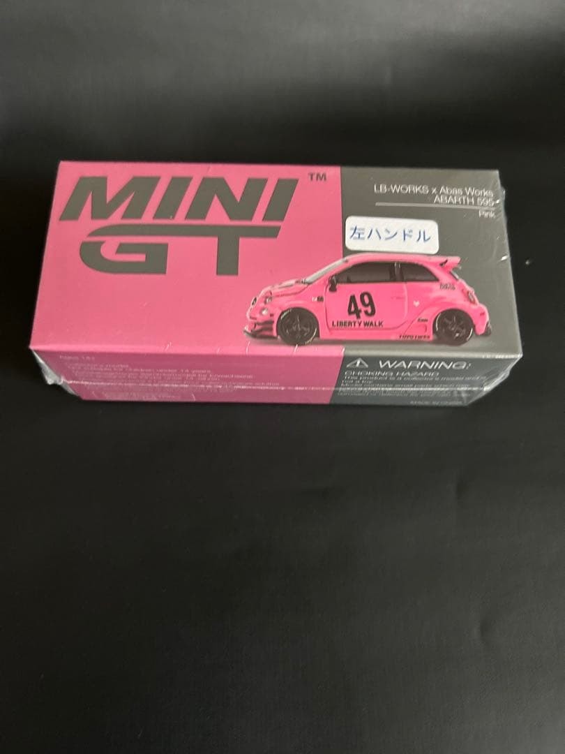 MINI GT ABARTH 595 Pink 49 Left Right Hle Set of 2 Collectables 17+