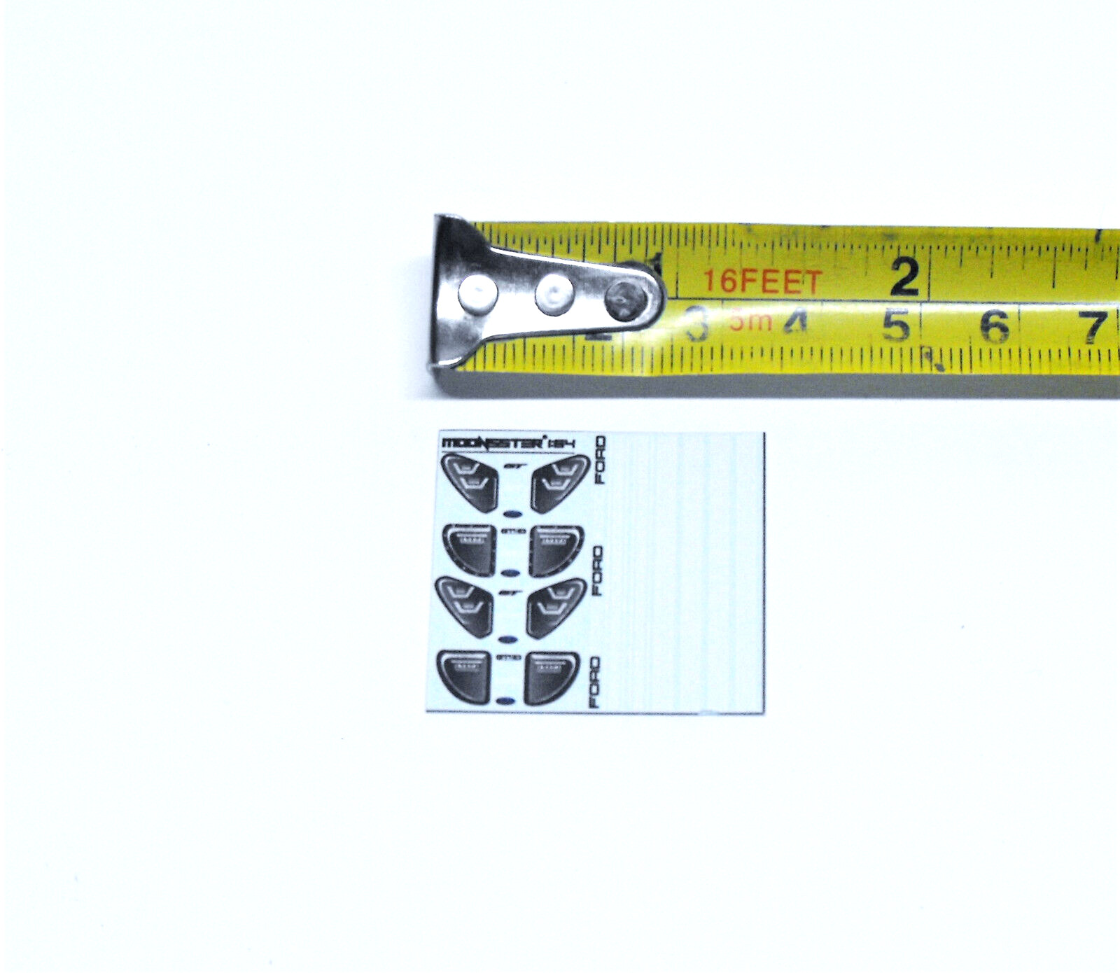Ford GT GT40 White Toner 1/64 Water Slide Decal Set For Hot Wheels