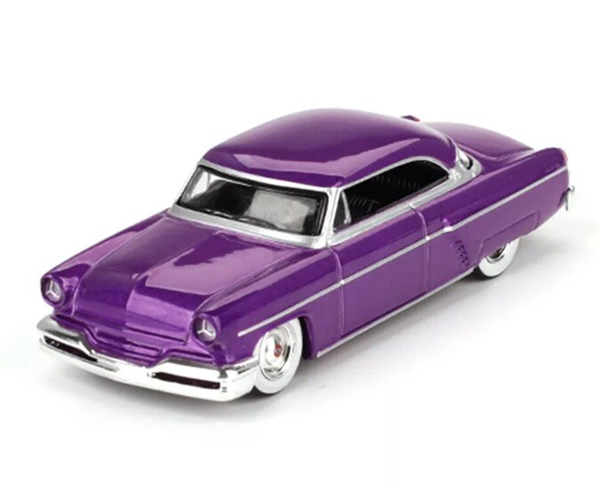 1954 LINCOLN CAPRI HOT ROD PURPLE 1/64 DIECAST MODEL CAR BY MINI GT MGT00757-P12