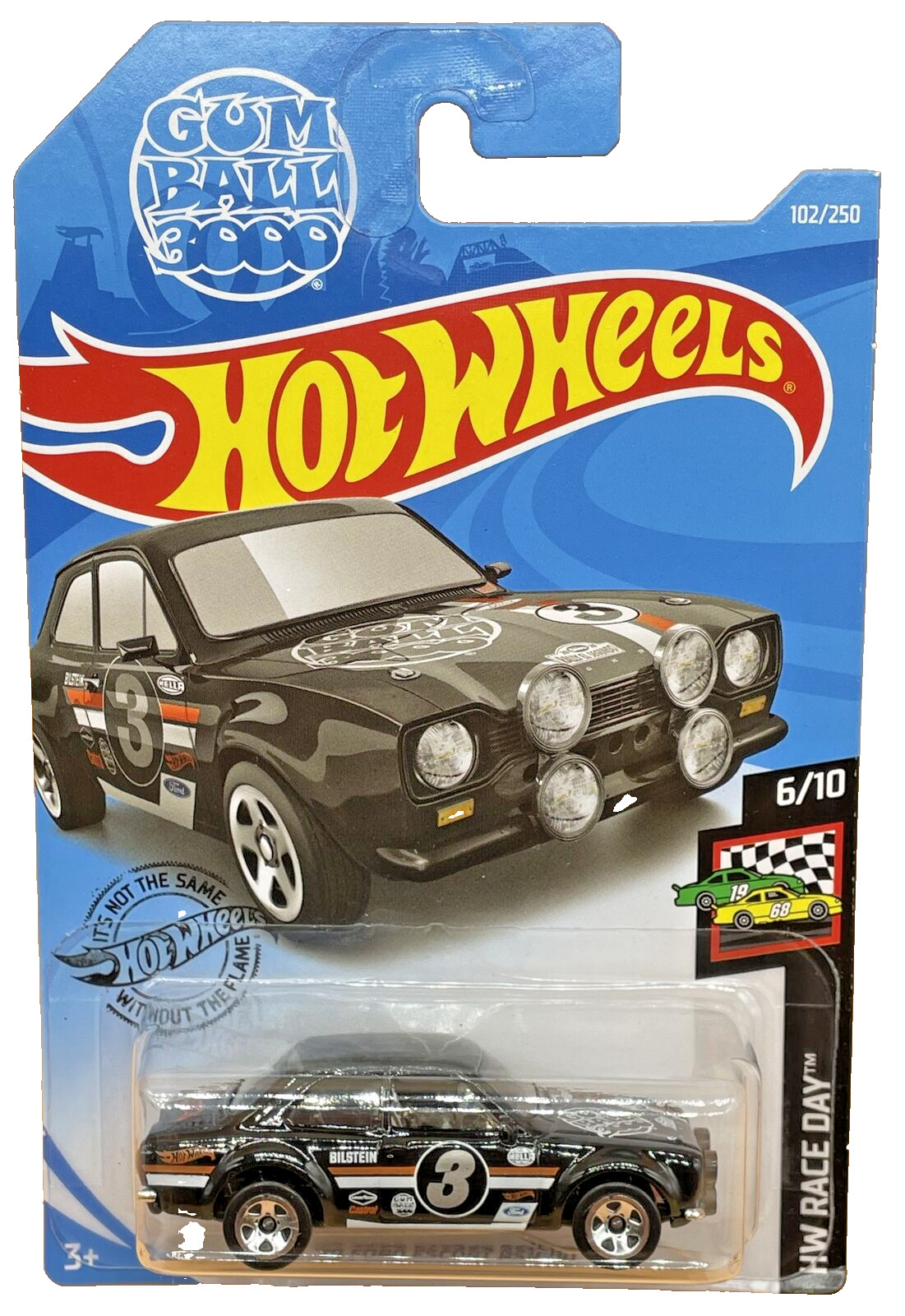 Hot Wheels Ford Escort RS1600 Gumball 3000 HW Rally Long Card Sealed