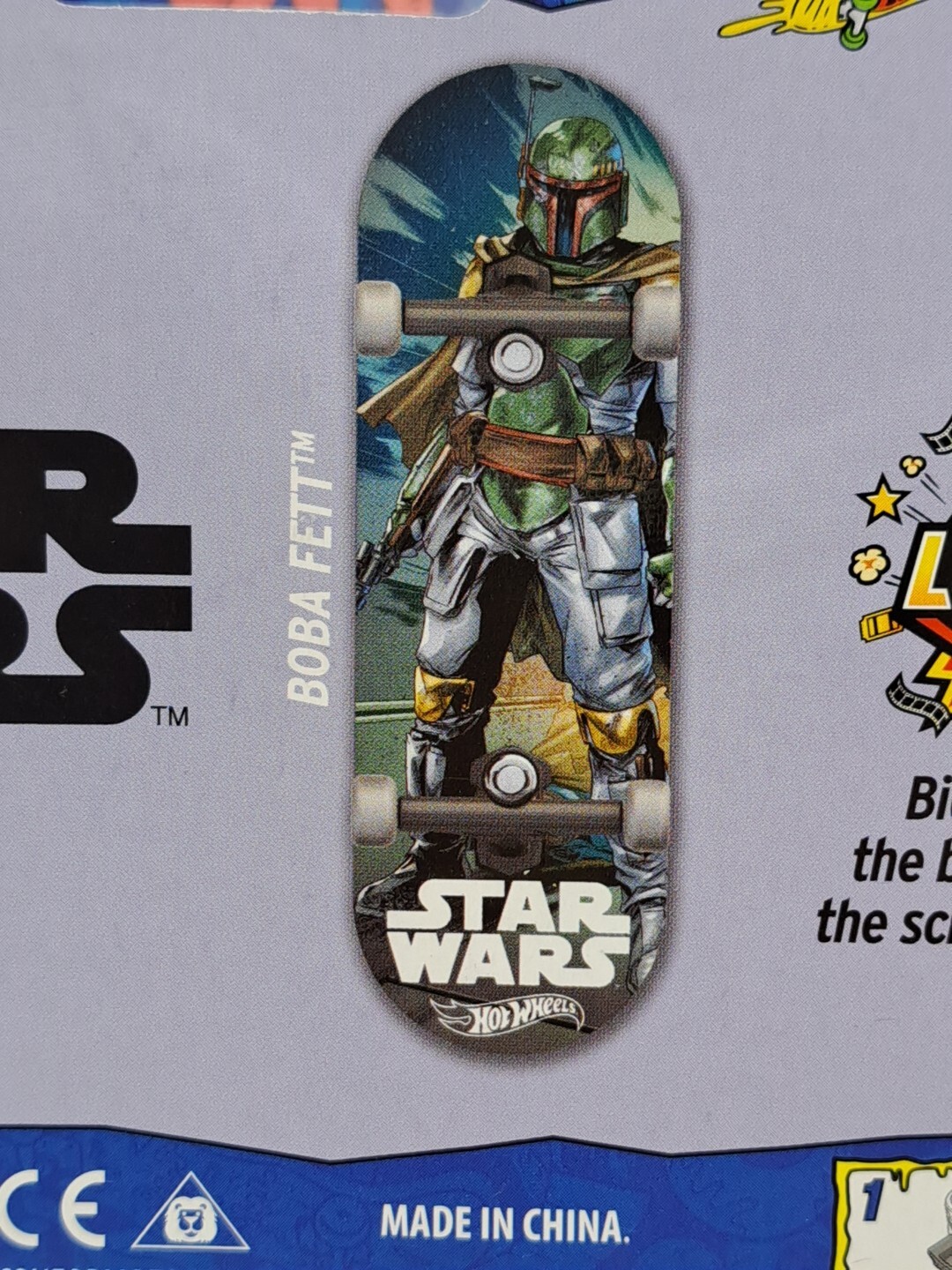 New (2 Pcs) 2022 Hot Wheels Skate STAR WARS BOBA FETT Fingerboard Screen Legends