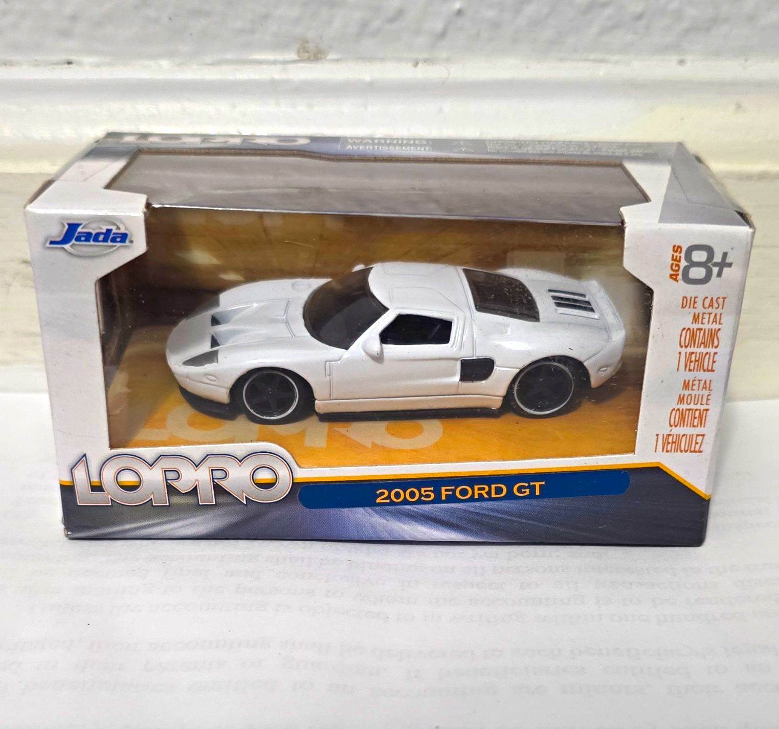 Jada LOPRO 1:64 2005 Ford GT White Diecast Metal Car Unopened Box