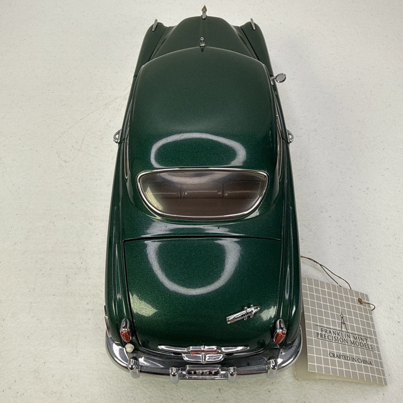 Franklin Mint 1:24 1951 Hudson Hornet Diecast Car Metallic Green w/ Tag *READ*
