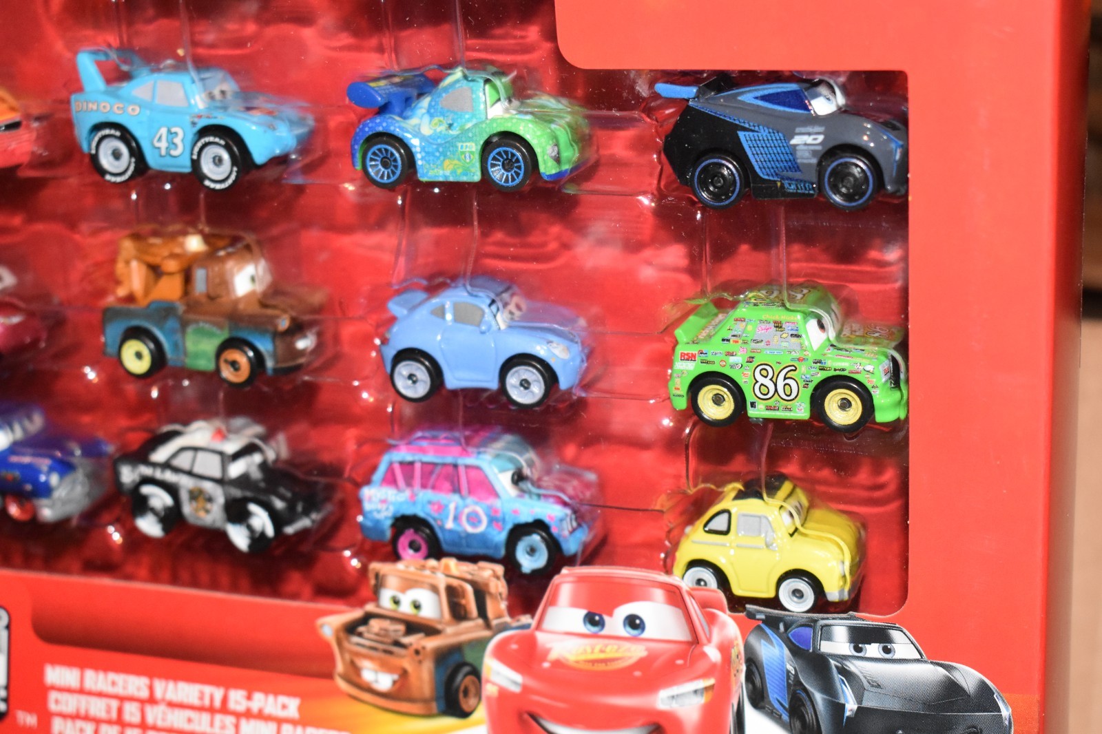 Disney Pixar Cars Mini Racers VARIETY CARLA VELOSO,SALLY,LUIGI, 15 Pack LOT 2NEW