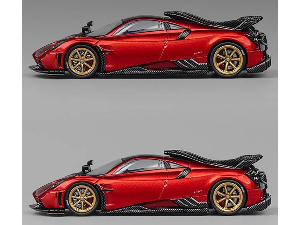 PAGANI IMOLA RED W/EXTRA WHEELS 1/64 DIECAST CAR BY CM MODEL CM64-IMOLA-05