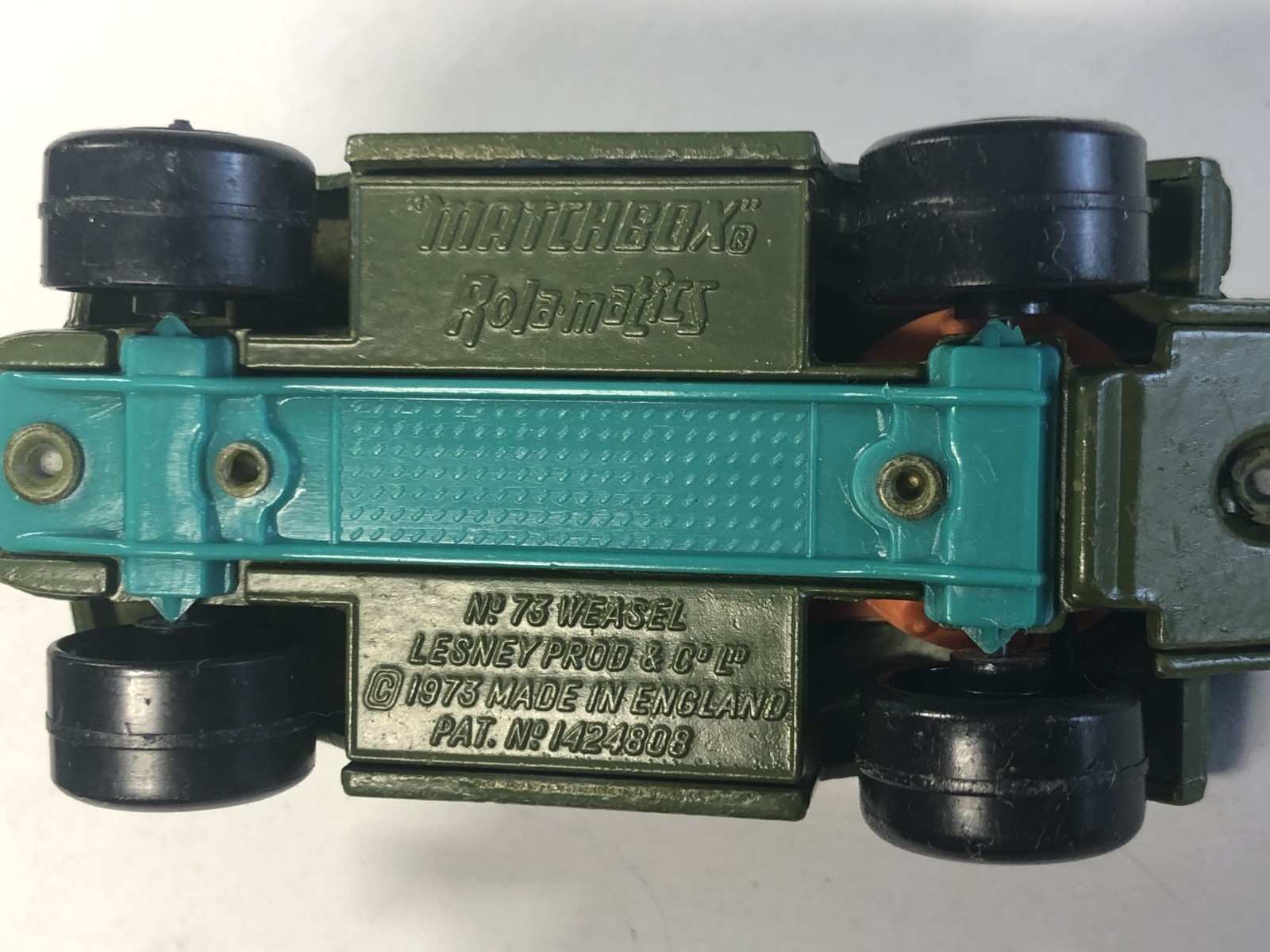 3″ 1973 Weasel Tank Army Lesney Matchbox #73 1/64 Range Diecast Near Mint Loose