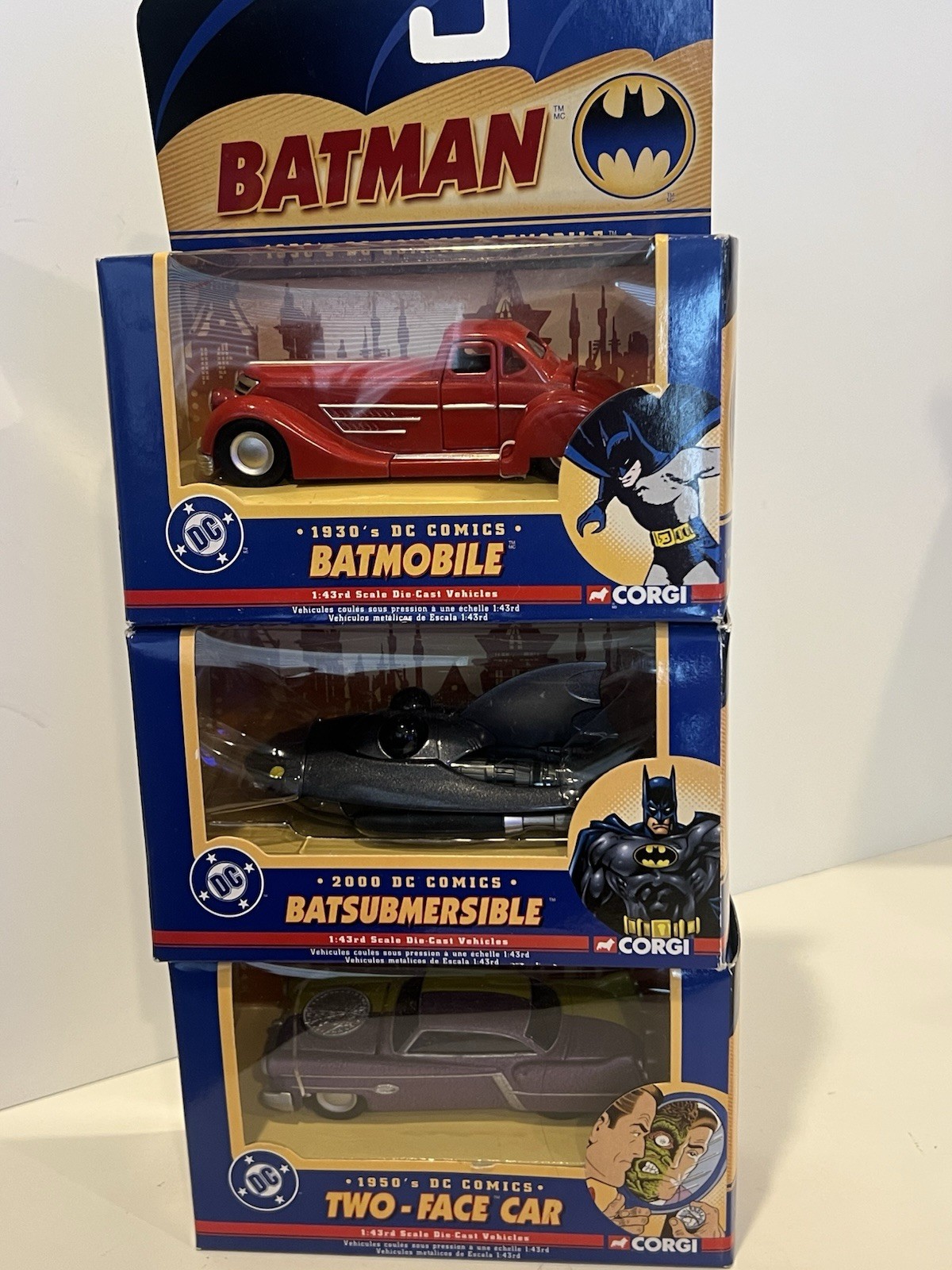 Corgi Batman DC Comics Batmobile 1:43 Diecast Car Multicolor Unopened Box