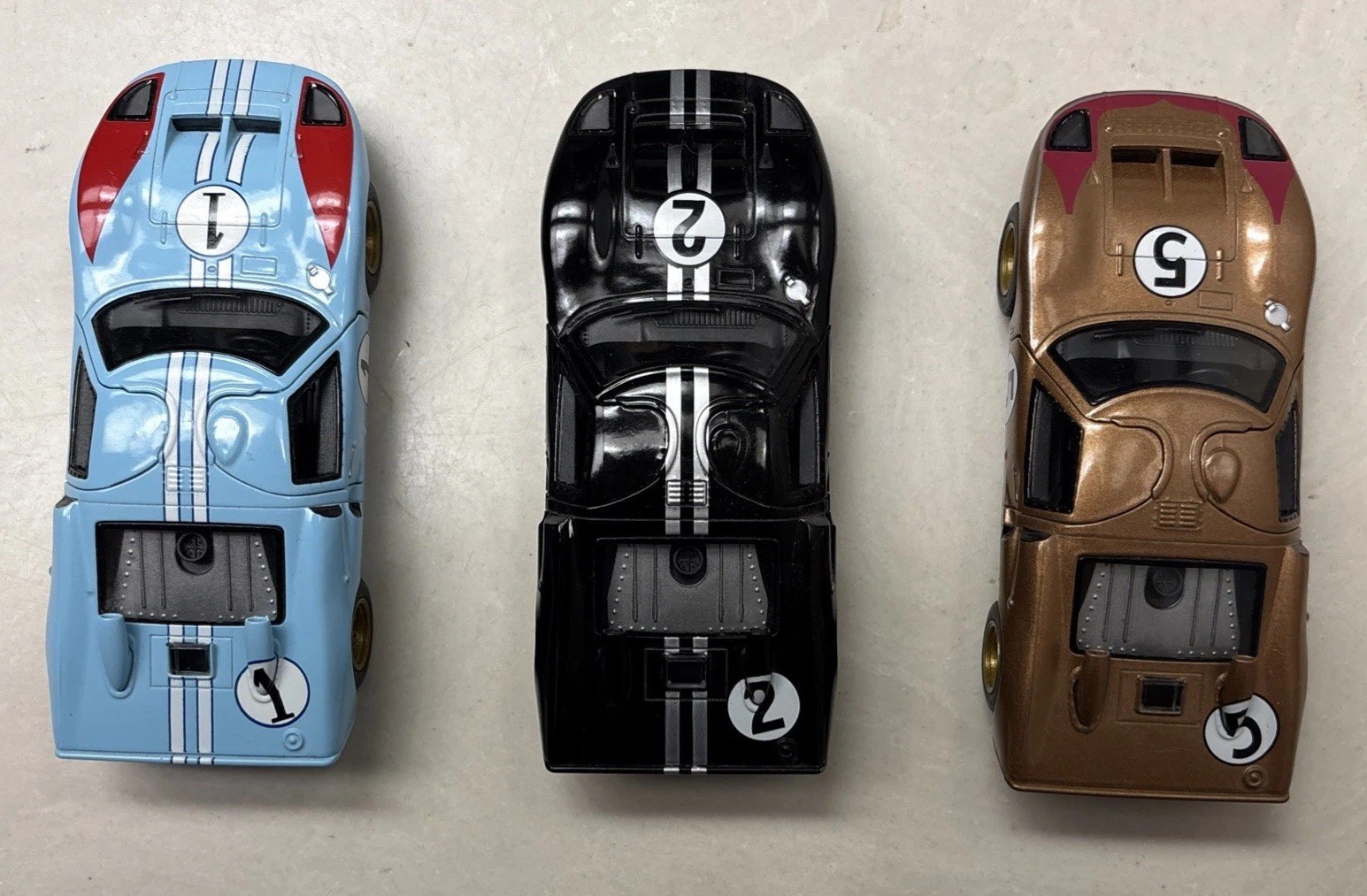 Lot Of 3 Kinsmart GT40 LeMans 24 Hours Ford Win pullback 1/32 Diecast #1,#2,#5