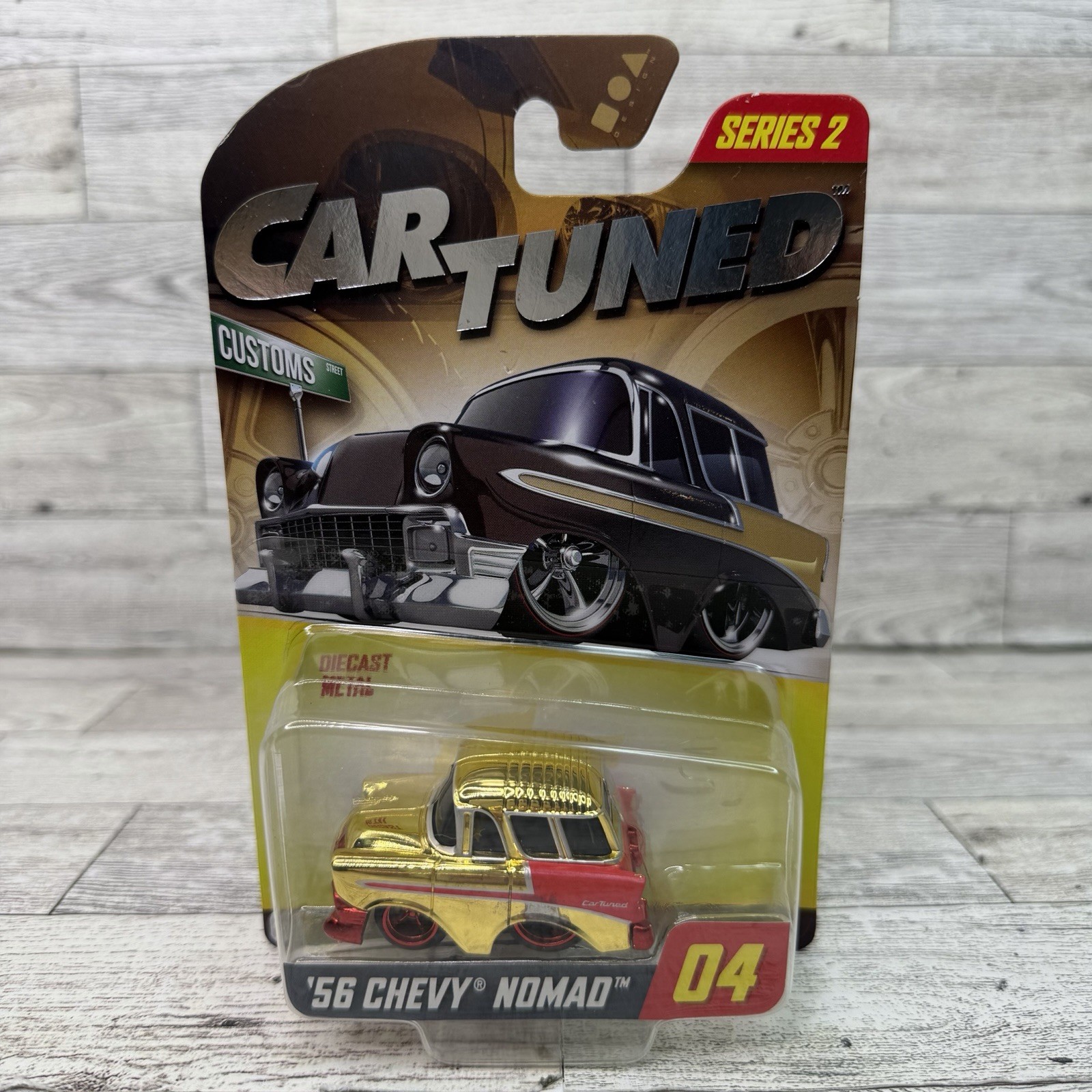 Car Tuned Series 2 ‘56 Nomad Double Dripped Red Bottom Chase Paint Error READ**