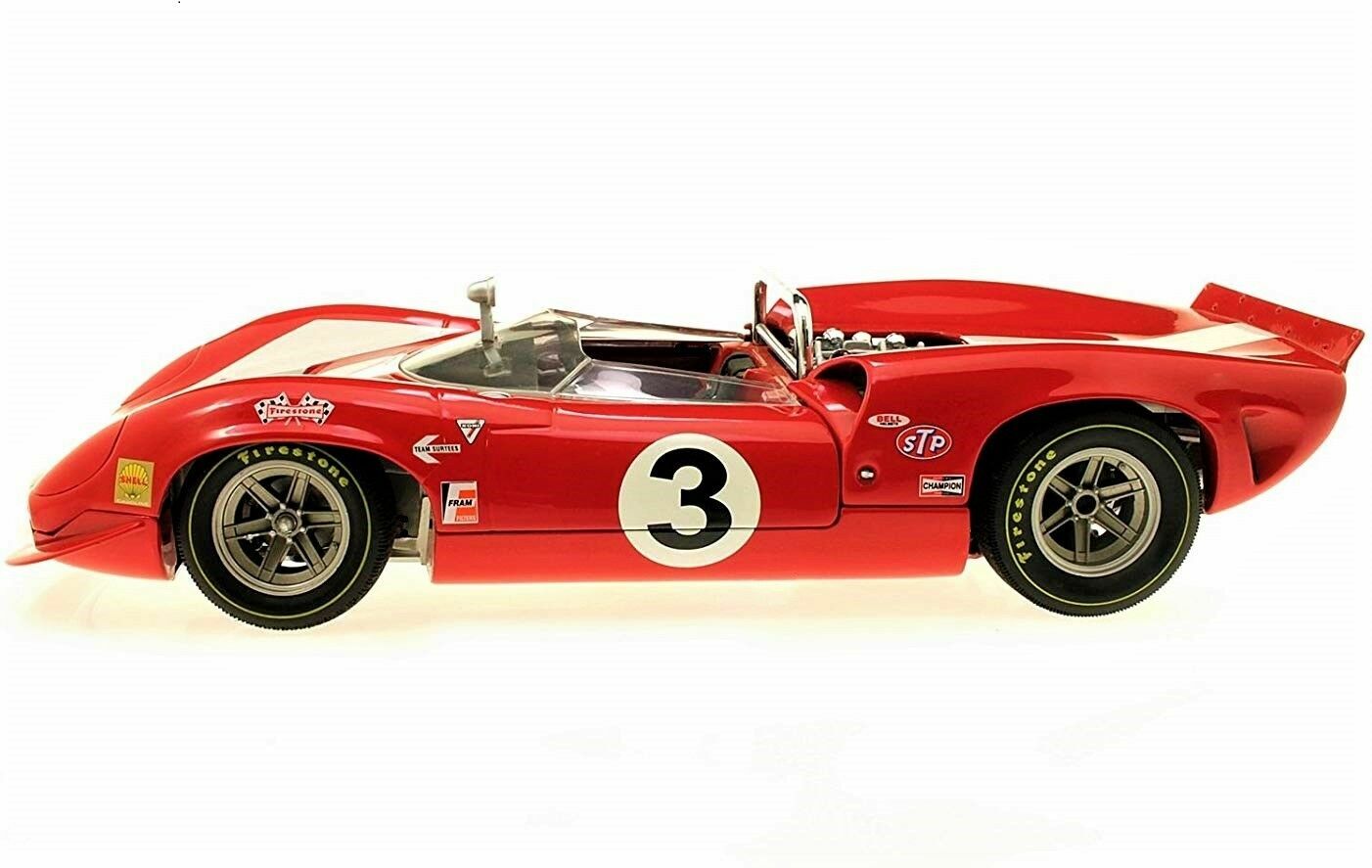 Race Car Le mans Hot Rod Built Metal Model Promo Carousel Red1:18 24 12 55 57
