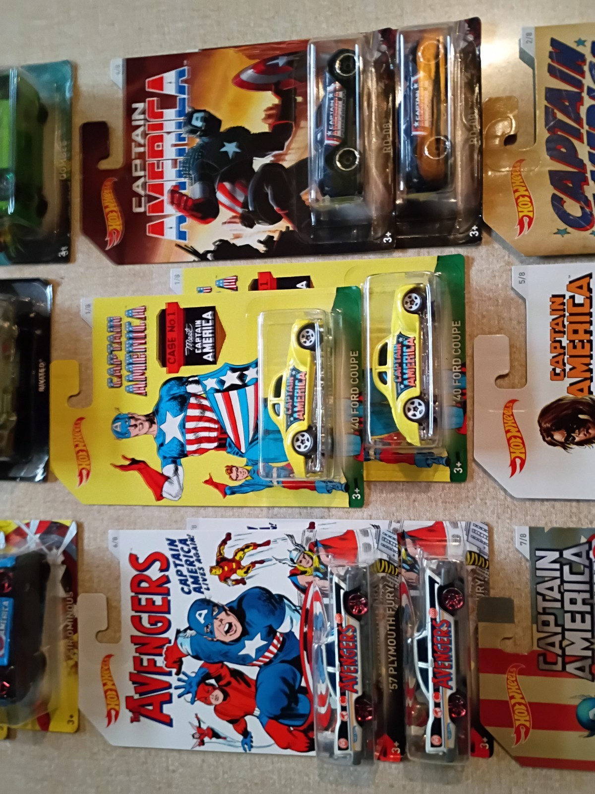 Hot Wheels Marvel Captain America Lot Of 20