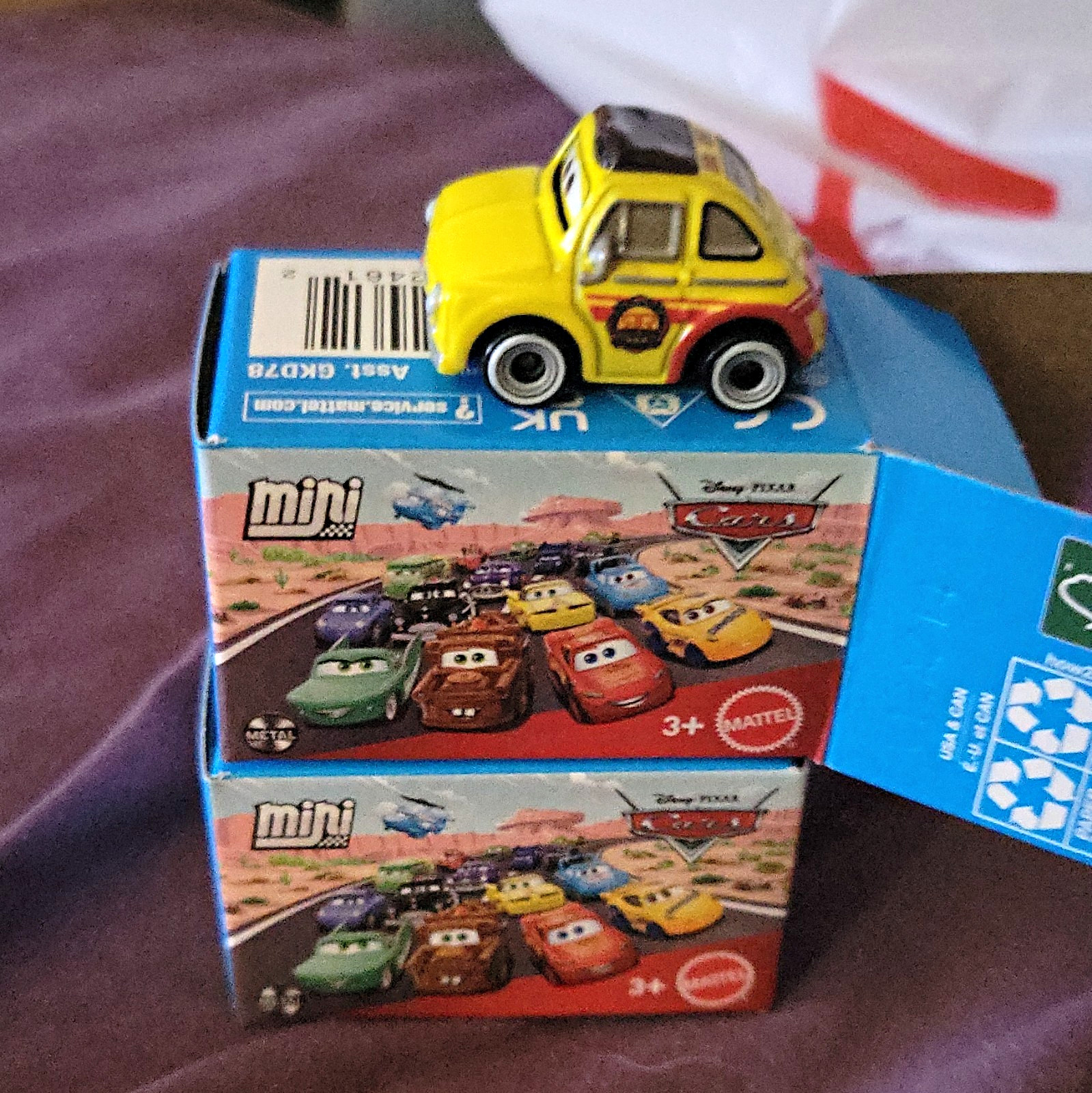 Mattel Disney Pixar Cars Mini Metal Diecast Car Yellow/Red Age 3-4 Years