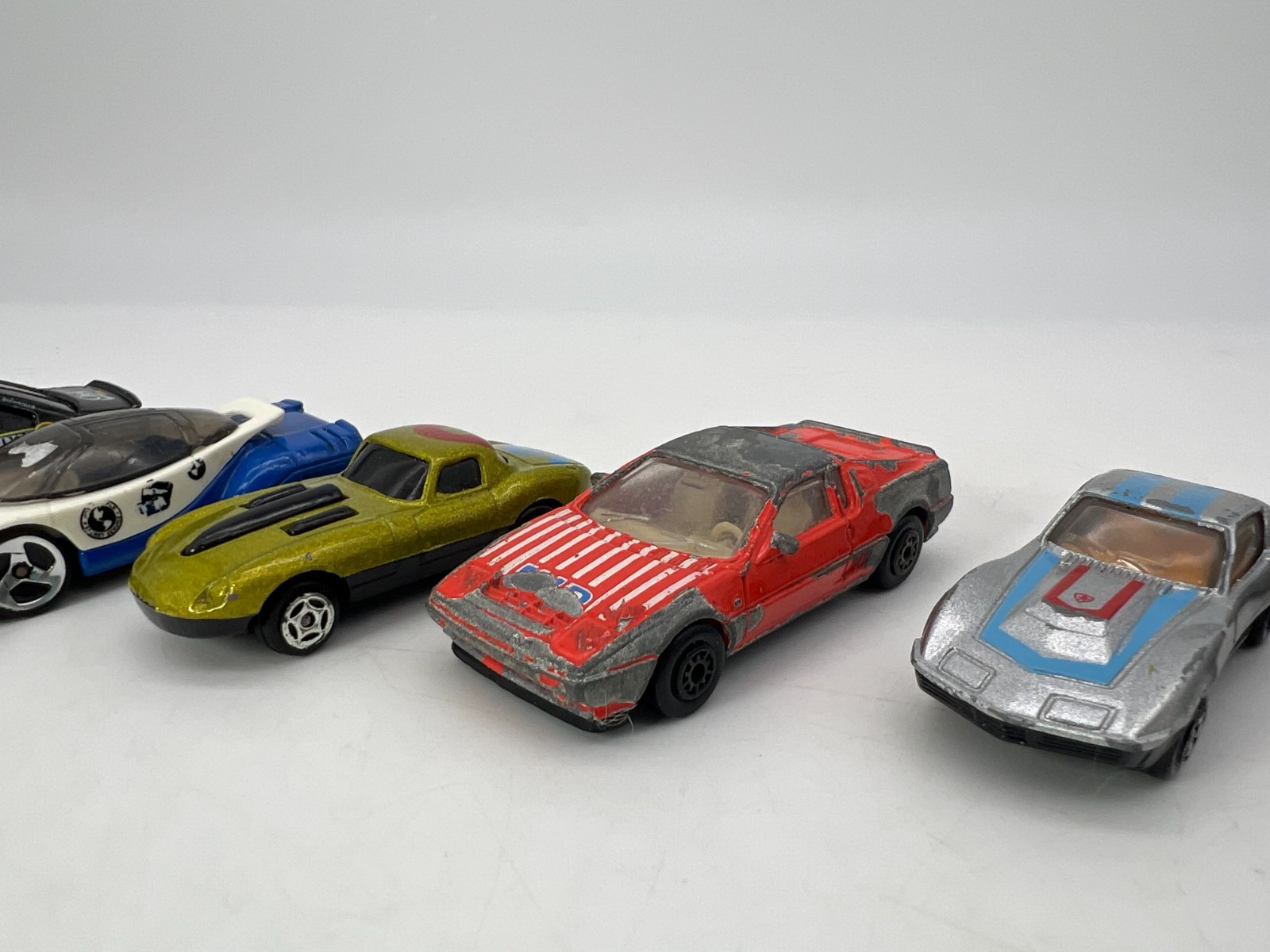 Mixed Lot of (9) Die Cast / Plastic Cars Various Condition and Brands