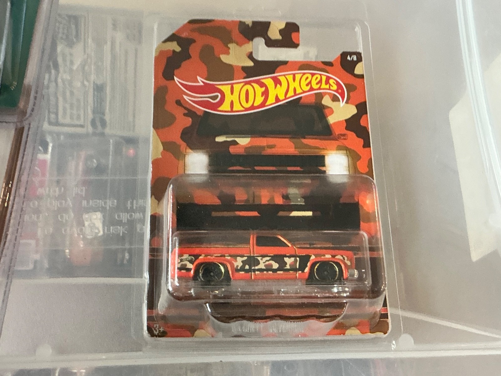 Hot Wheels Camo ‘83 Chevy Silverado Walmart Exclusive New With Protector!