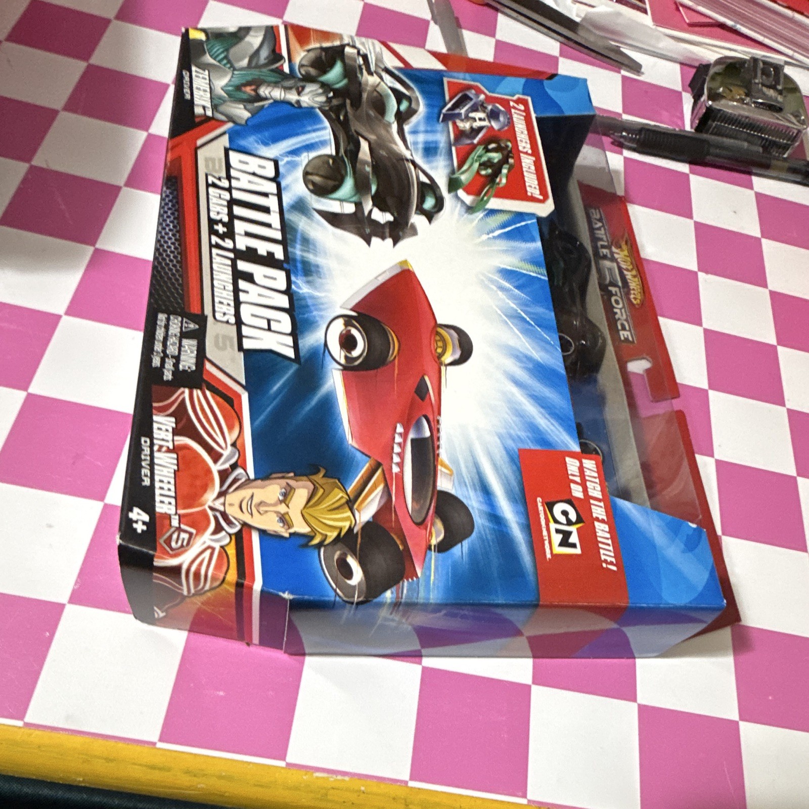 Hot Wheels Battle Force 5 Battle Pack 2 Cars + 2 Launchers Unopened Box