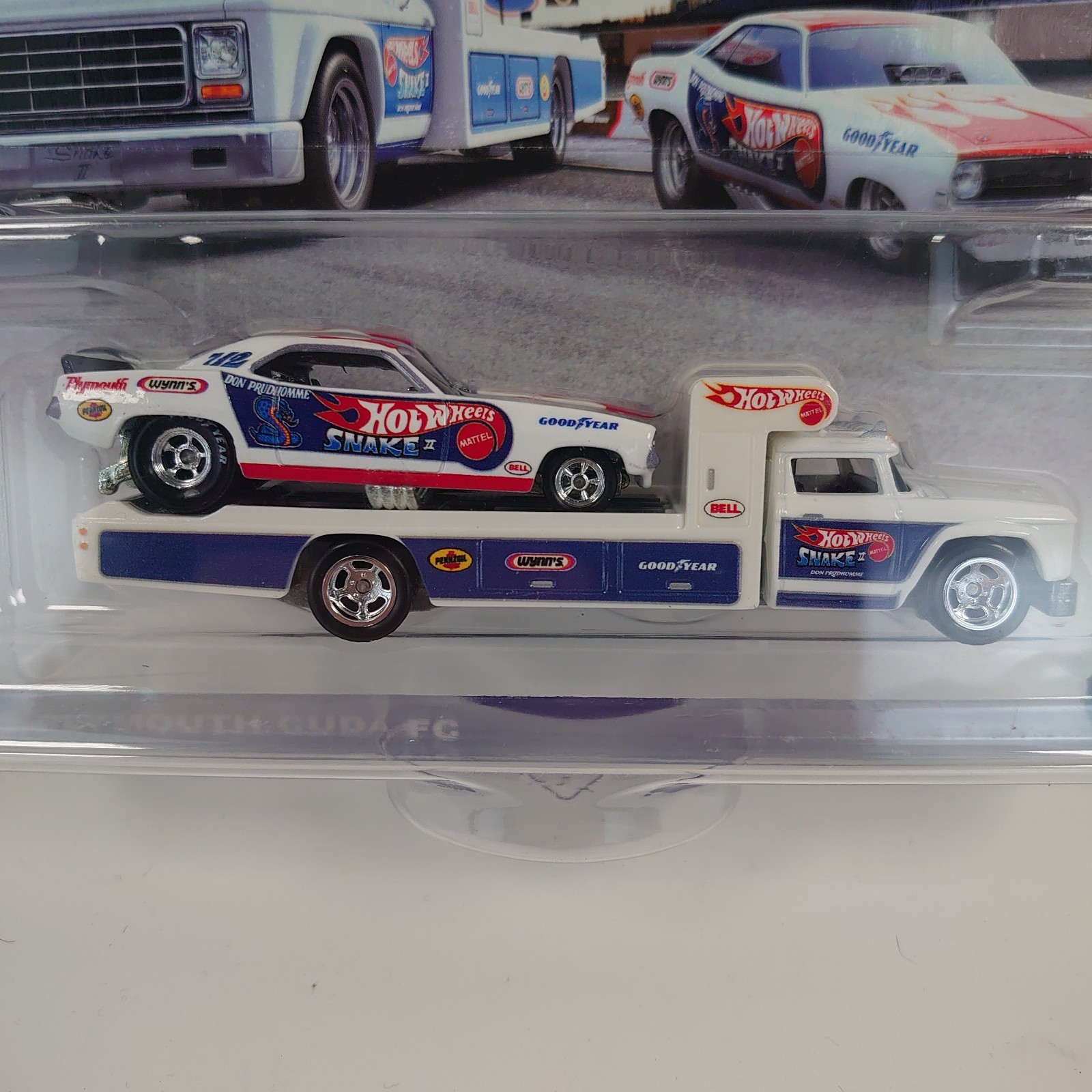 Hot Wheels 2022 Team Transport 72 Plymouth Cuda FC And Retro Rig New