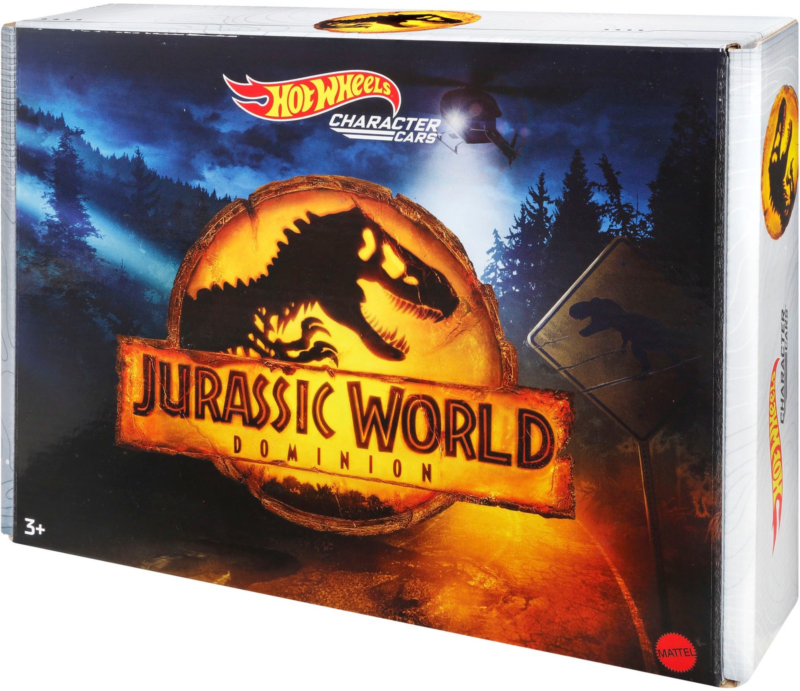 Hot Wheels Jurassic World Dominion 2022 Dinosaur Character Car 5 Pack Box Set