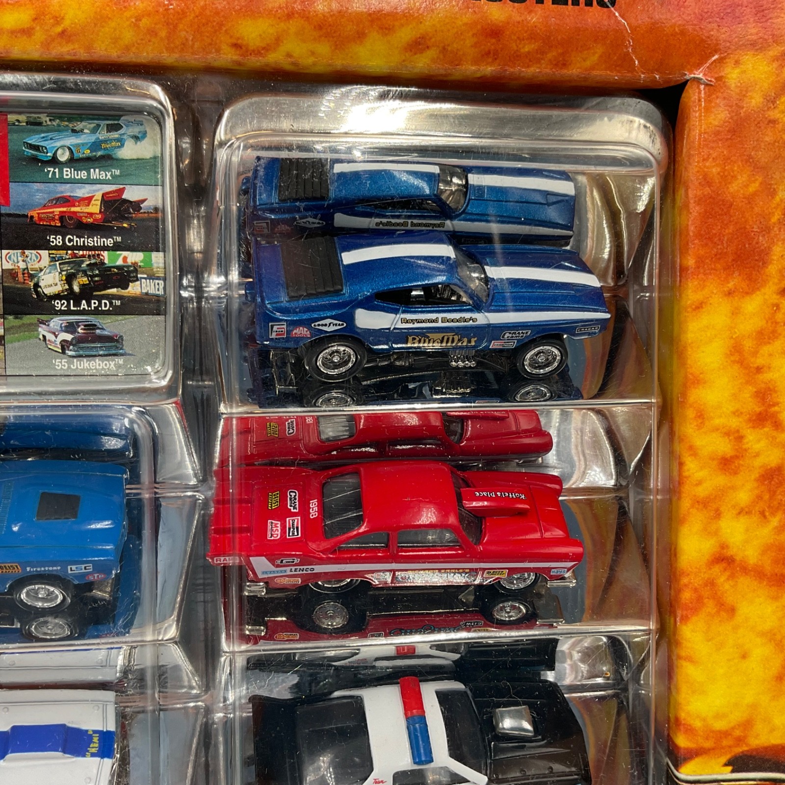 JOHNNY LIGHTNING DRAGSTERS USA 11 CAR SET – VINTAGE FUNNY CARS – NEW IN PACKAGE!
