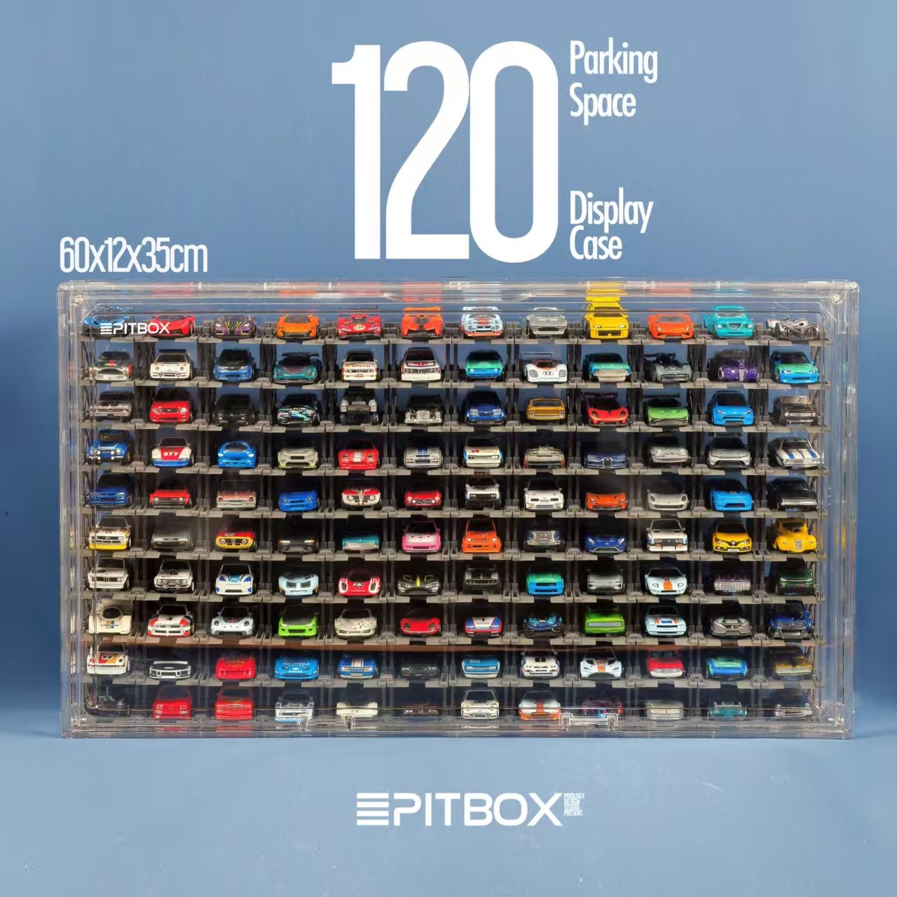 US Diorama 1/64 Parking Rack Model Set Garage Magnetic Acrylic Display Case Gift