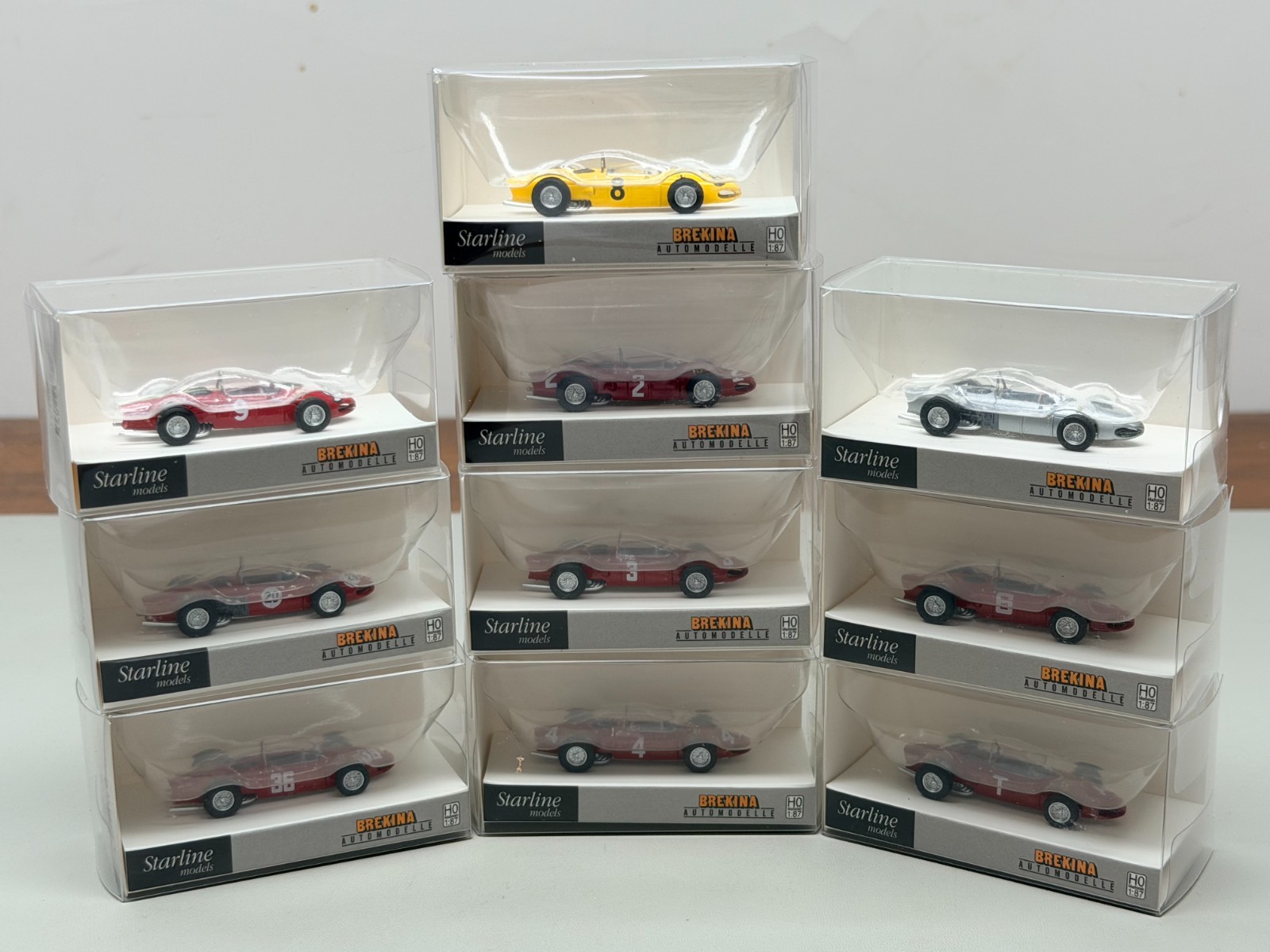 Brekina 1/87 Ferrari F 156 Plastic Car Model — Ten models are available.