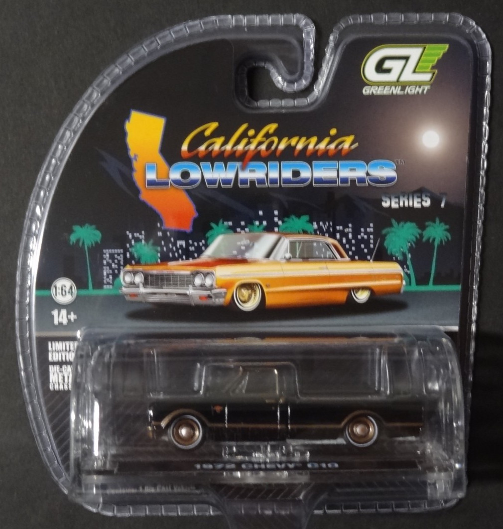 GREENLIGHT – CALIFORNIA LOWRIDERS BLACK – 1972 CHEVY SILVERADO C10