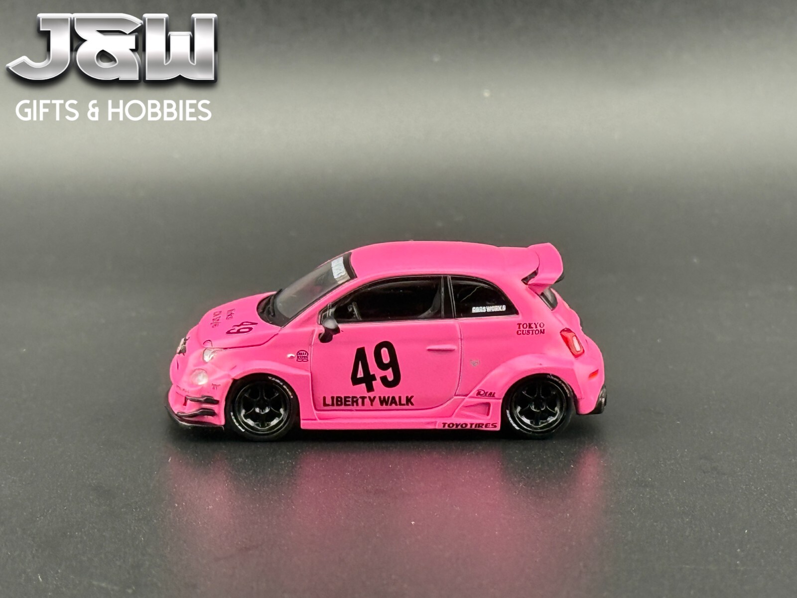 Mini GT ABARTH 595 LB-WORKS x Abas Works Pink #851 1/64