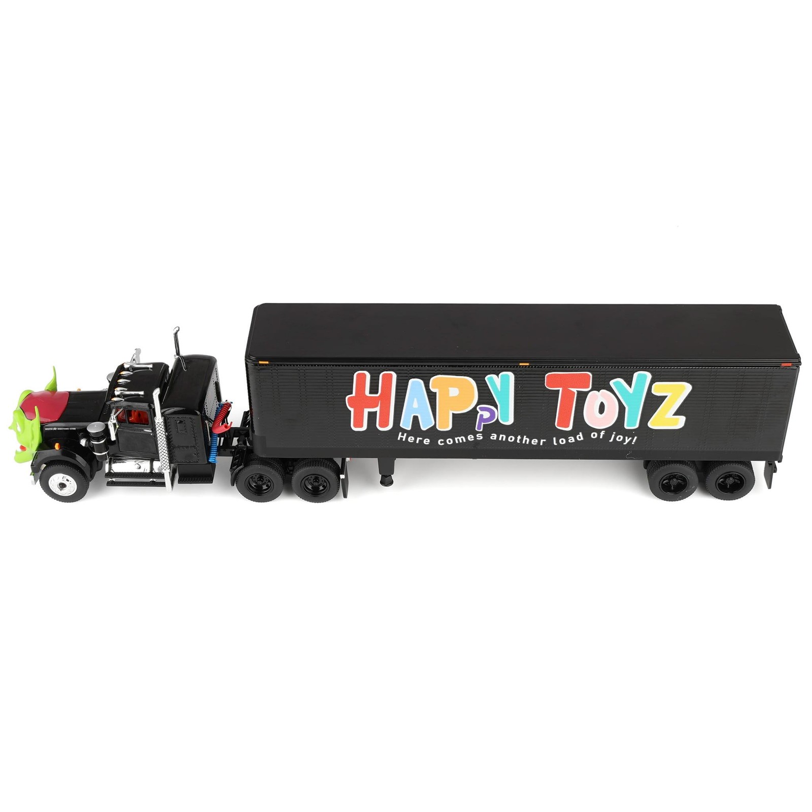 1/64 White Western Star Semi Truck with Green Goblin Head, 40ft Trailer, 68-2287