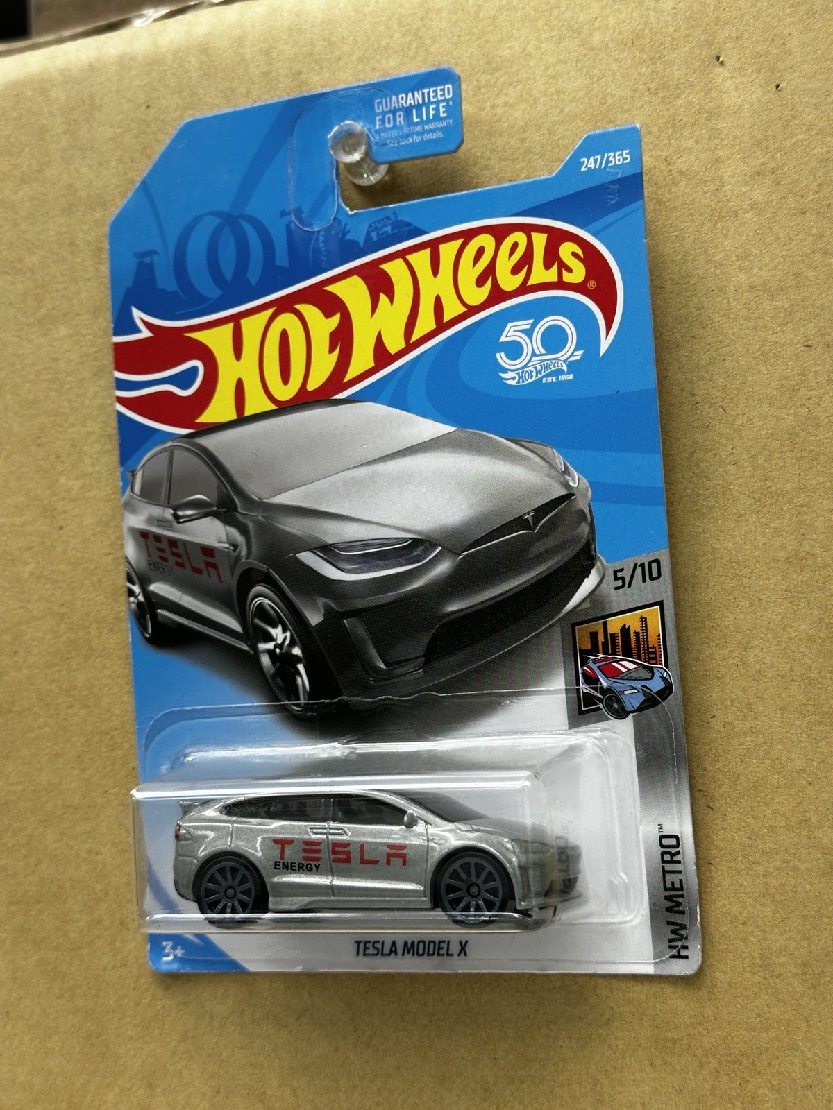 Hot Wheels HW Metro Tesla Model X Diecast Car Silver Factory Sealed 2018